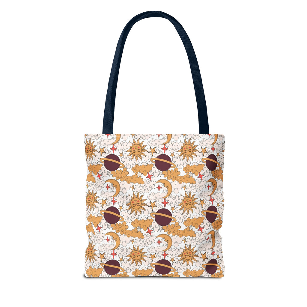 Celestial Sun Moon Pattern Tote Bag | Astrology Zodiac Starry Design