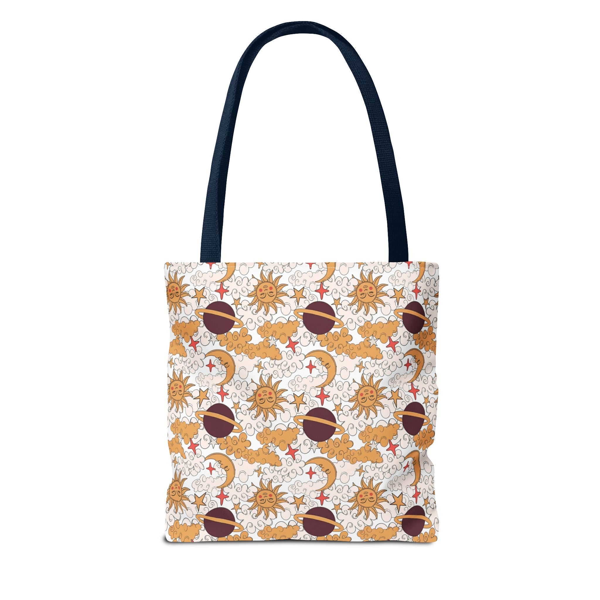 Celestial Sun Moon Pattern Tote Bag | Astrology Zodiac Starry Design