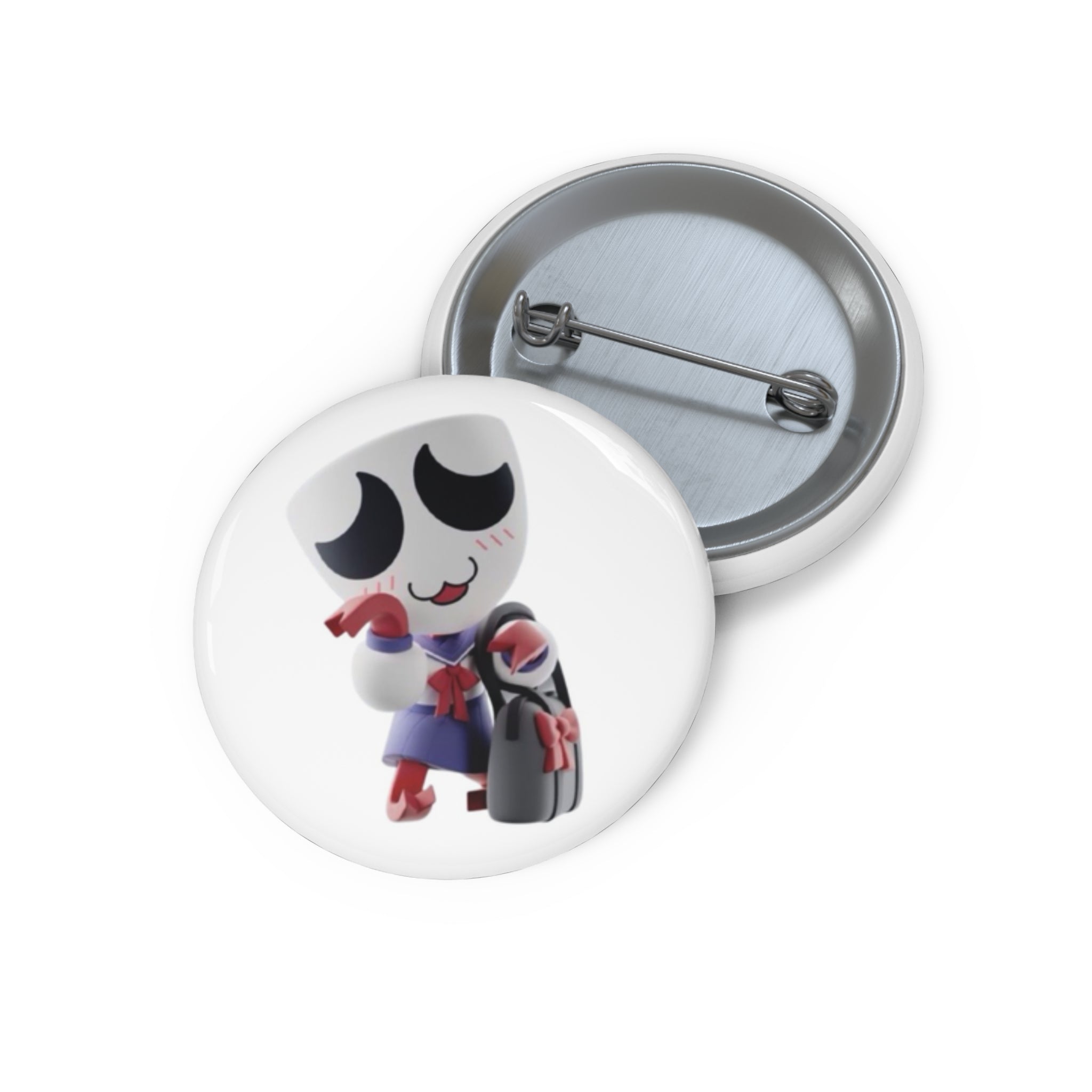 The Amazing Digital Circus Gangle Cute Ghost Character pin button | Halloween enamel style accessory