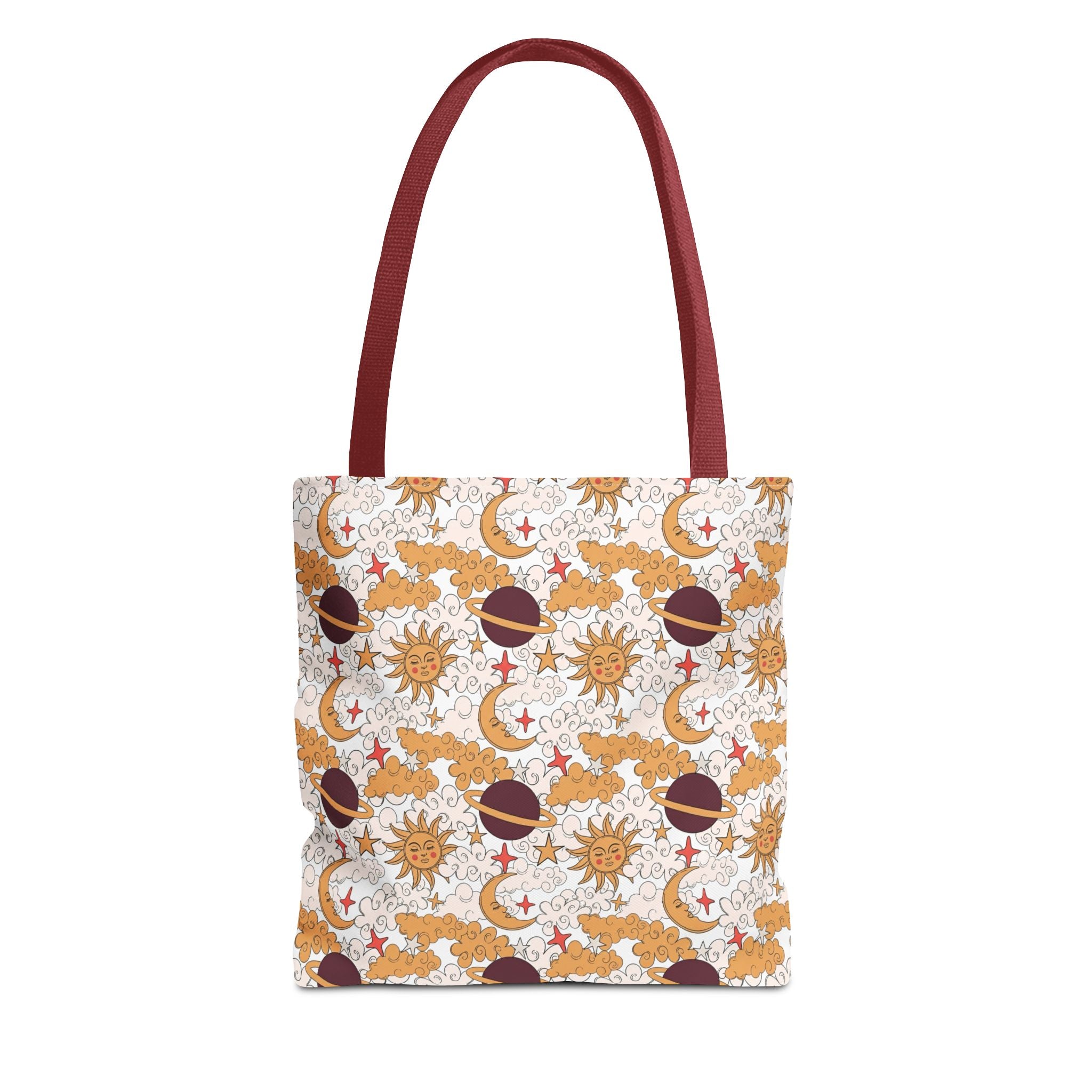 Celestial Sun Moon Pattern Tote Bag | Astrology Zodiac Starry Design