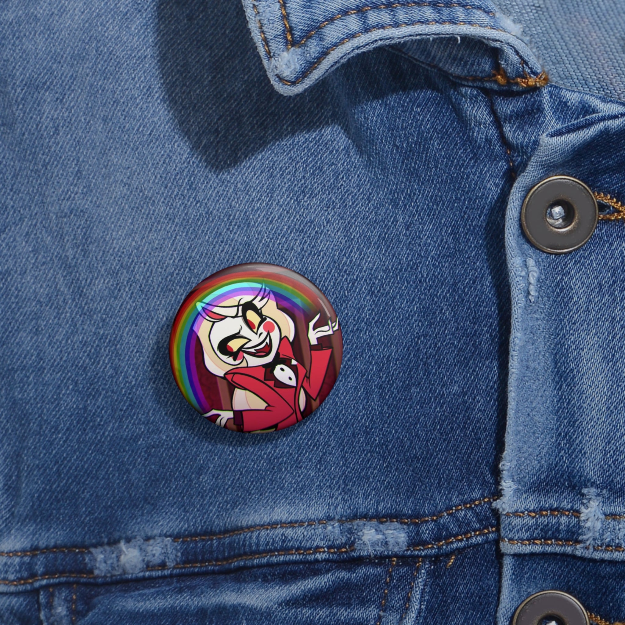 Hazbin Hotel Charlie Morningstar Cartoon Devil Character Pin Buttons | 1.25" Round Button