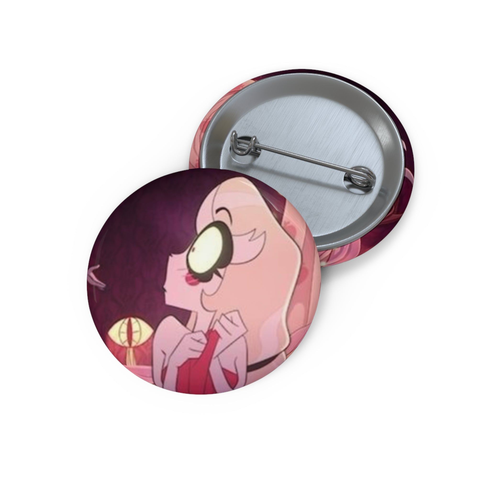 Hazbin Hotel Charlie Chaggie Easy Pink Cartoon Girl Pin Button | Cute Anime Badge, Kawaii Character Pin