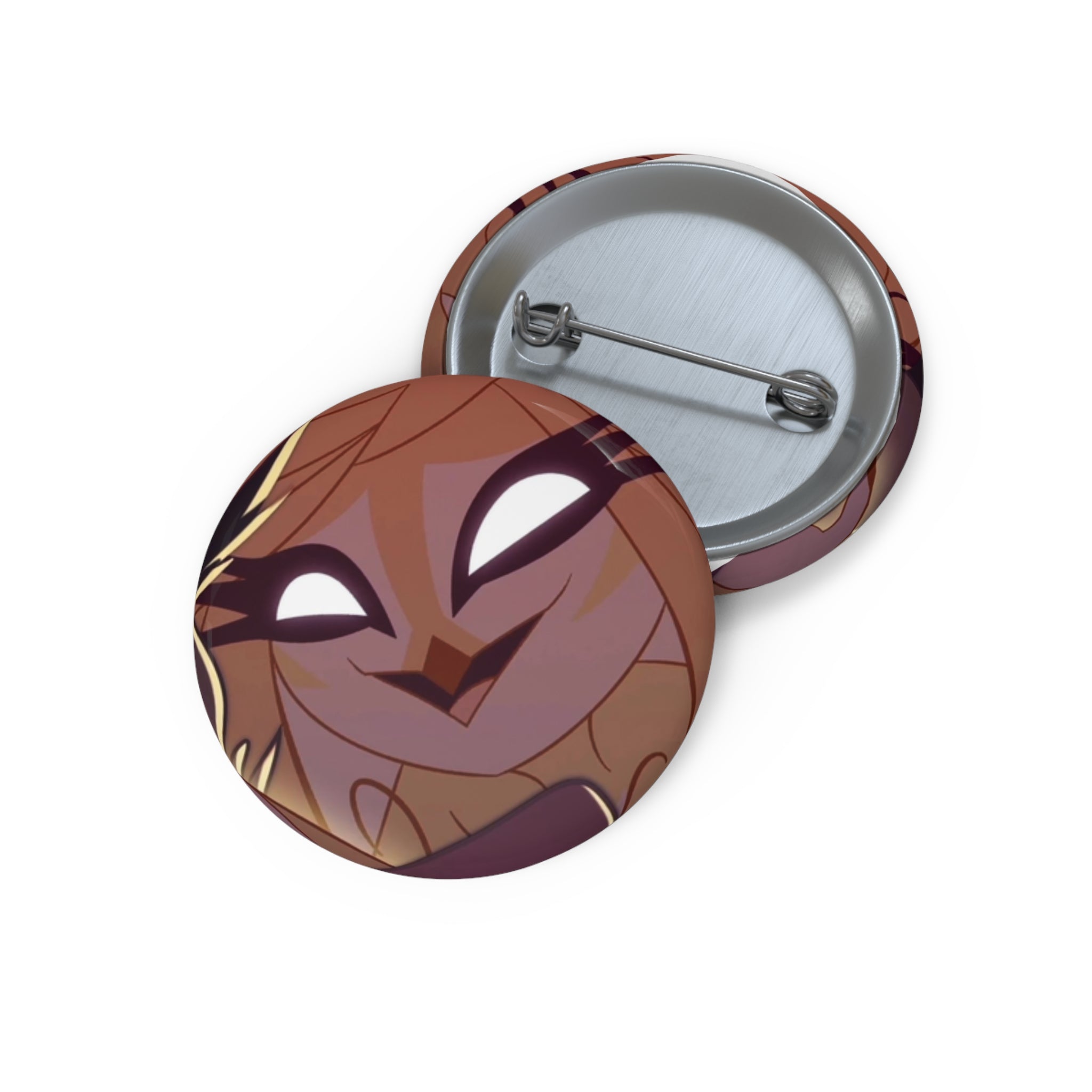 Speaker of God Hazbin Hotel Smiling Mask Character Pin Button | Custom Pin