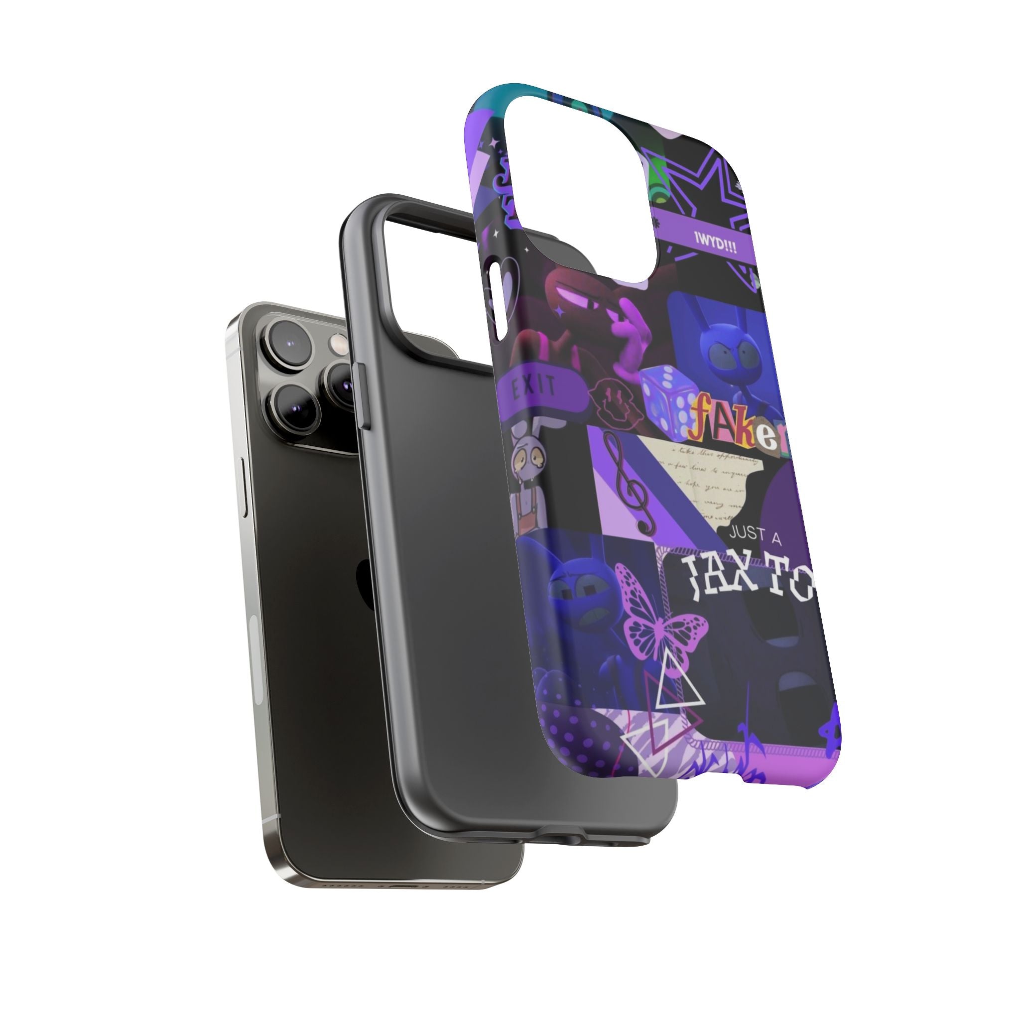 Jax The Amazing Digital Circus Purple Grunge Collage Phone Case | Tough Cases