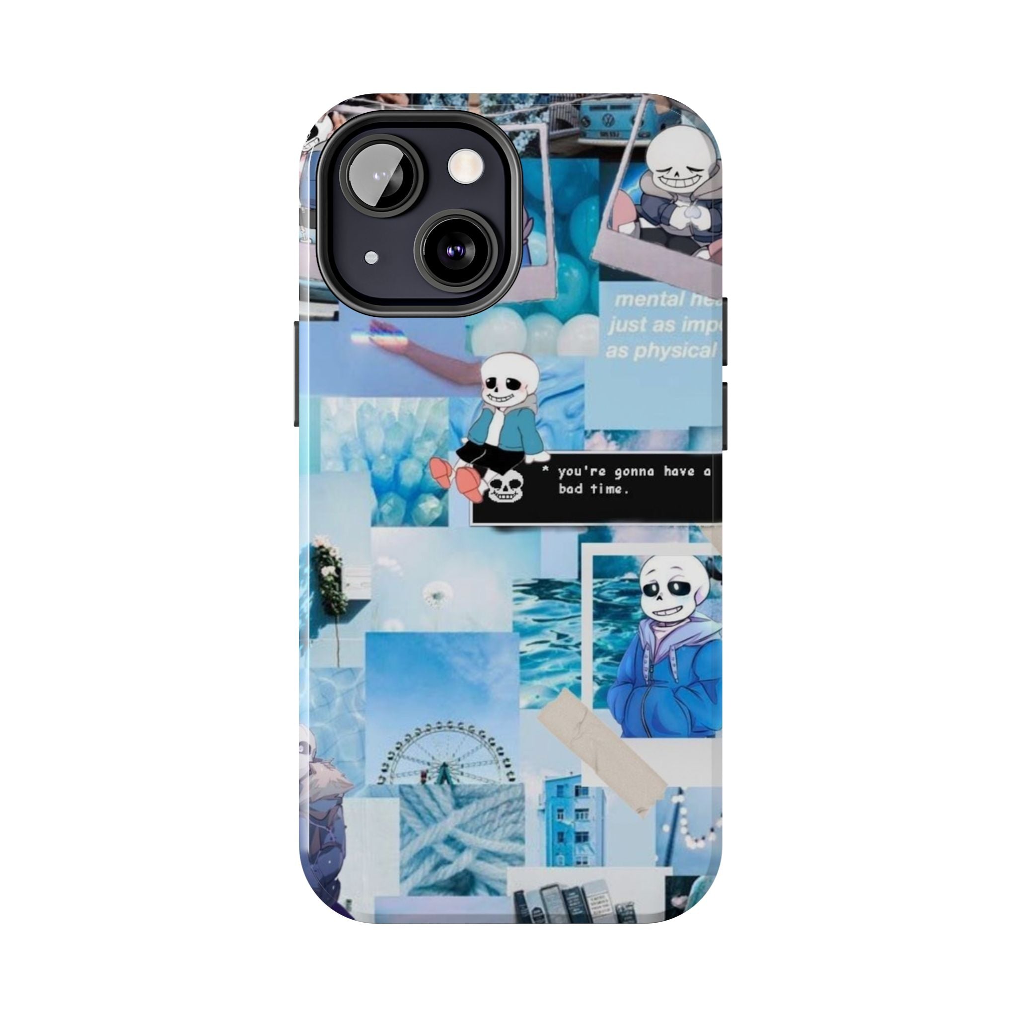 Undertale Sans Character Collage Tough Phone Case | Blue Aesthetic, Undertale-inspired
