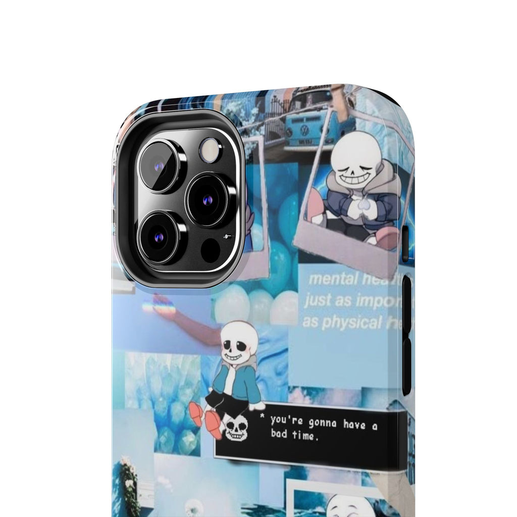 Undertale Sans Character Collage Tough Phone Case | Blue Aesthetic, Undertale-inspired