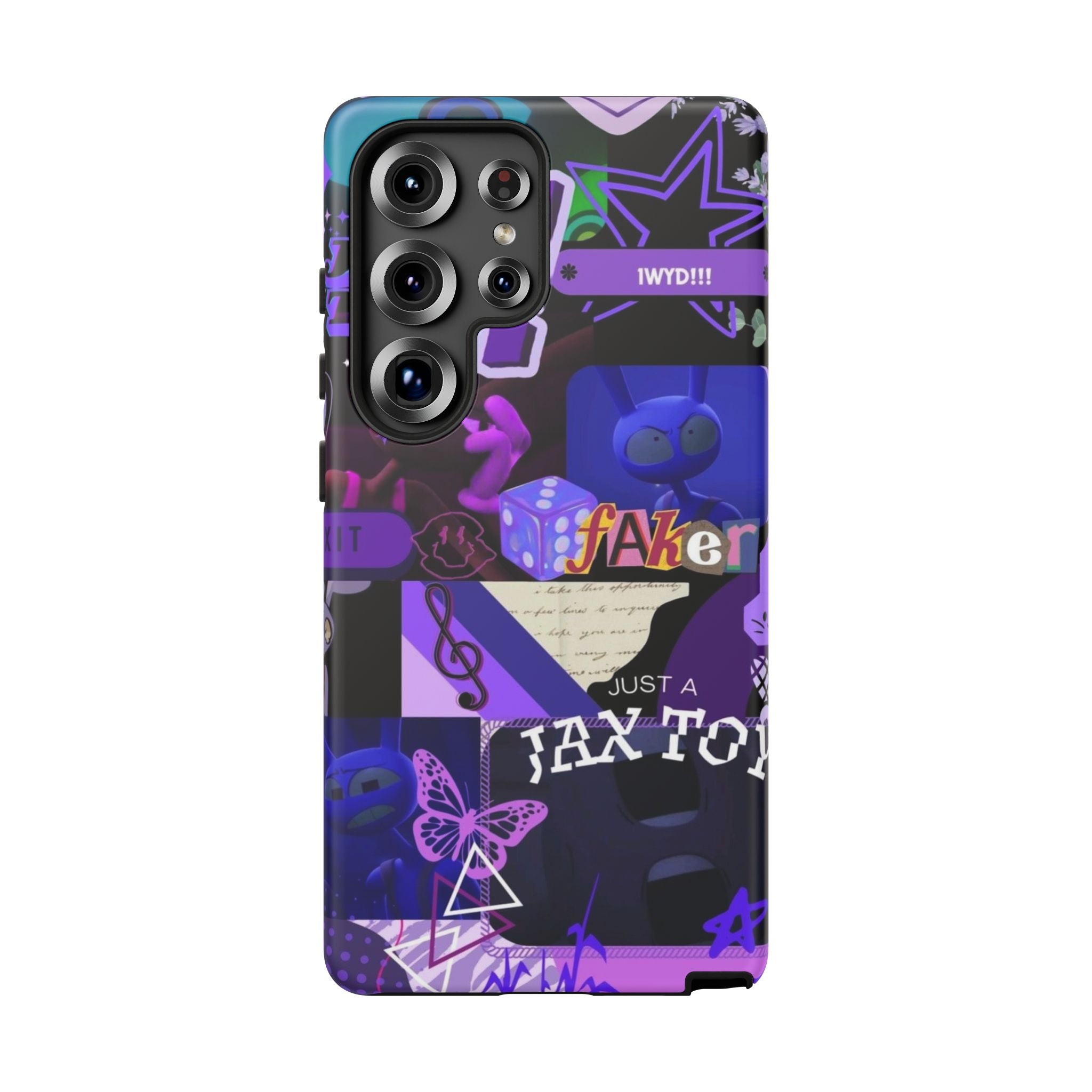 Jax The Amazing Digital Circus Purple Grunge Collage Phone Case | Tough Cases
