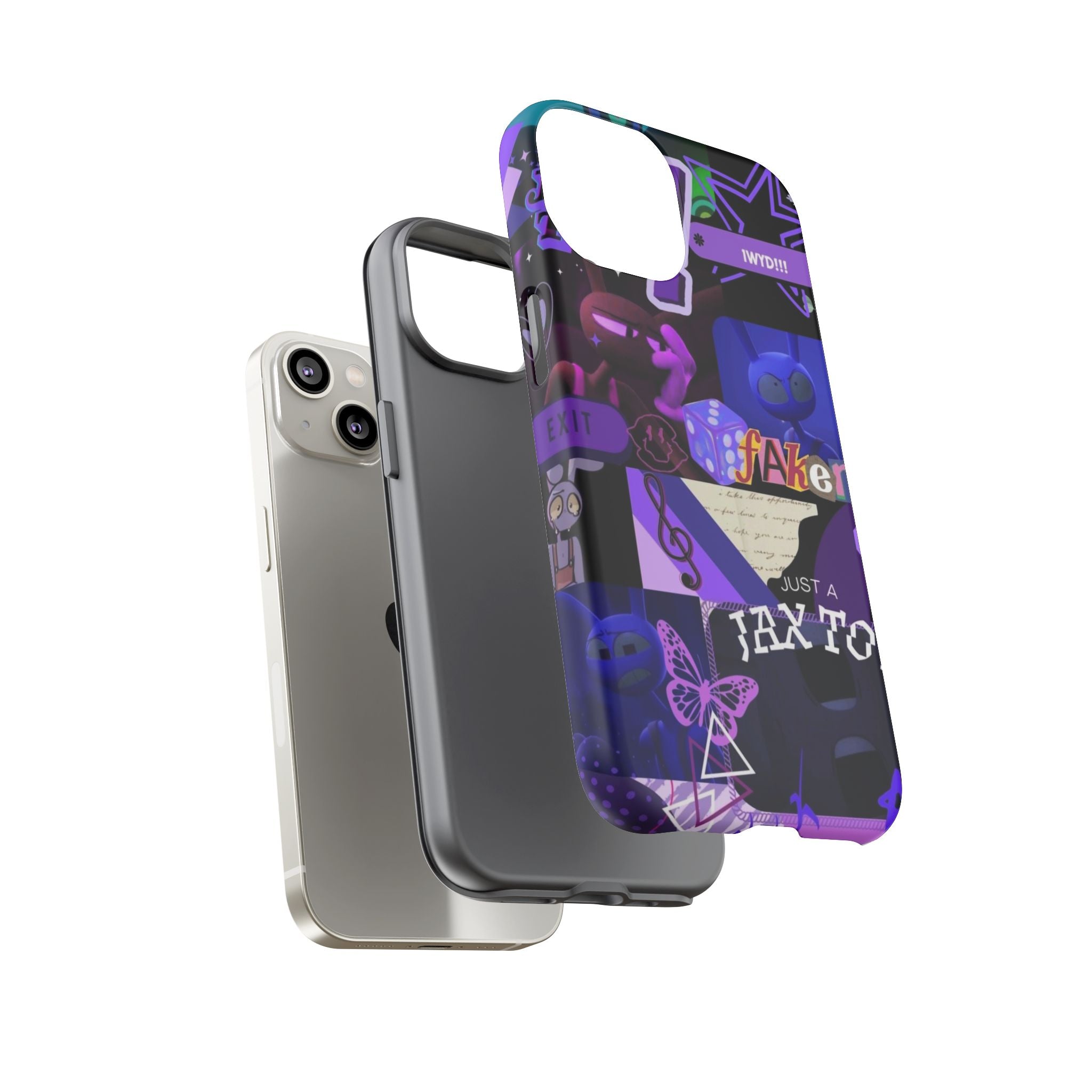 Jax The Amazing Digital Circus Purple Grunge Collage Phone Case | Tough Cases