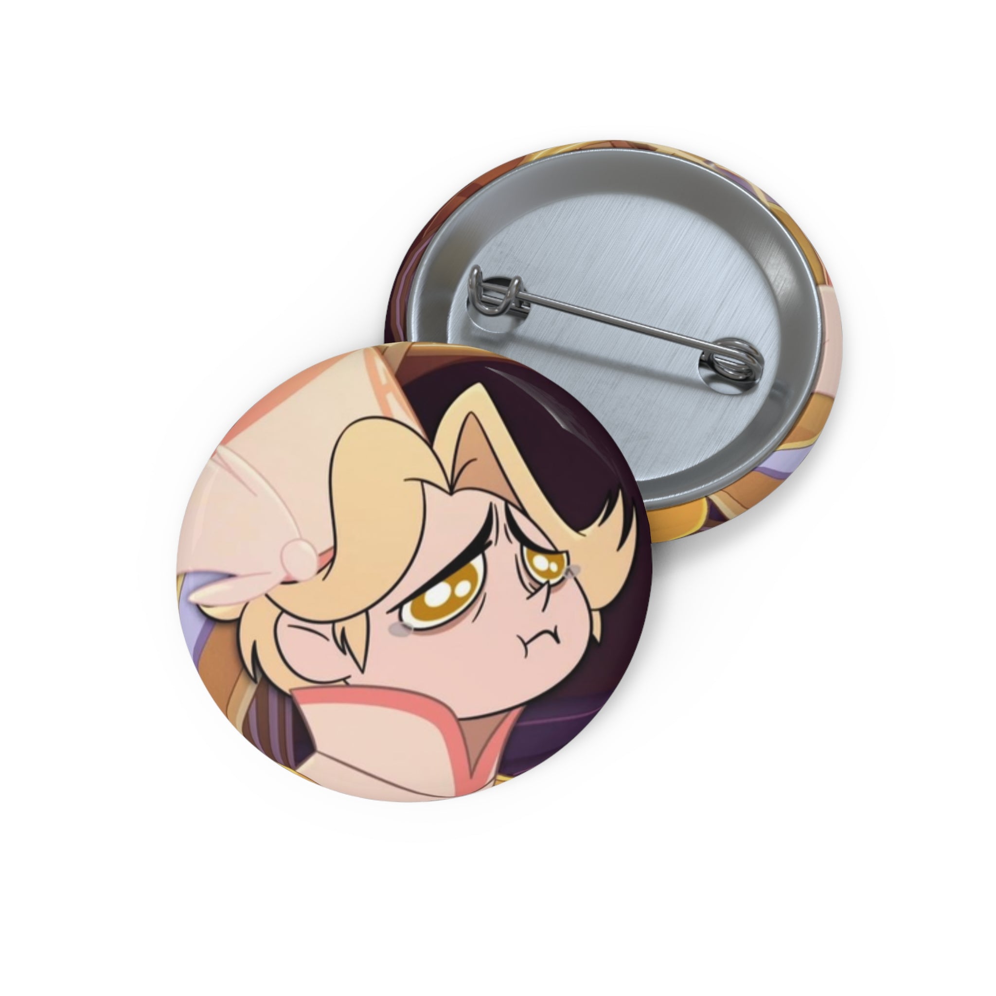 Abel Hazbin Hotel Pouting pin button | 1.5 in enamel-style pin
