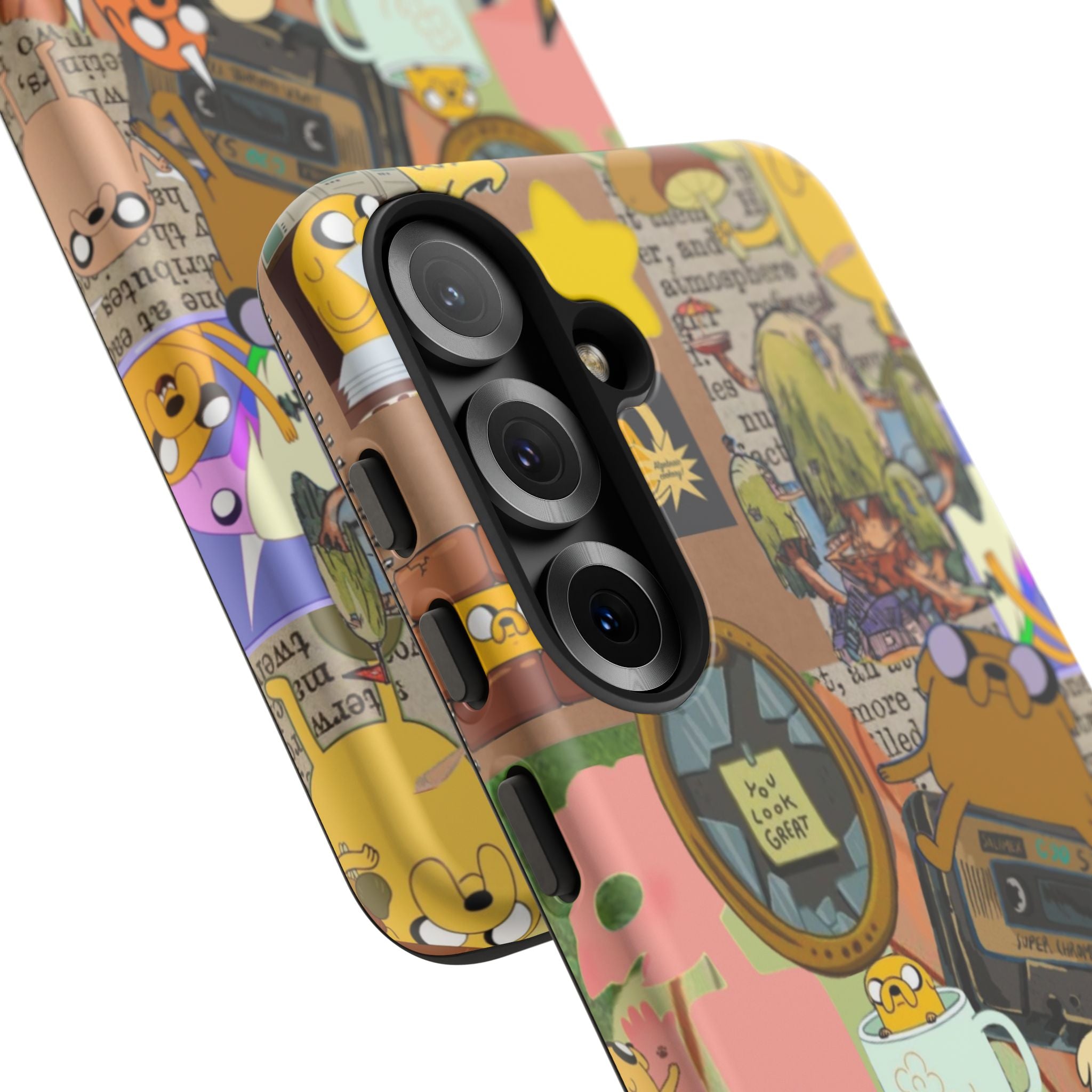 Adventure Time Jake the Dog Cartoon Collage Phone Case | Adventure Dog Character Pattern