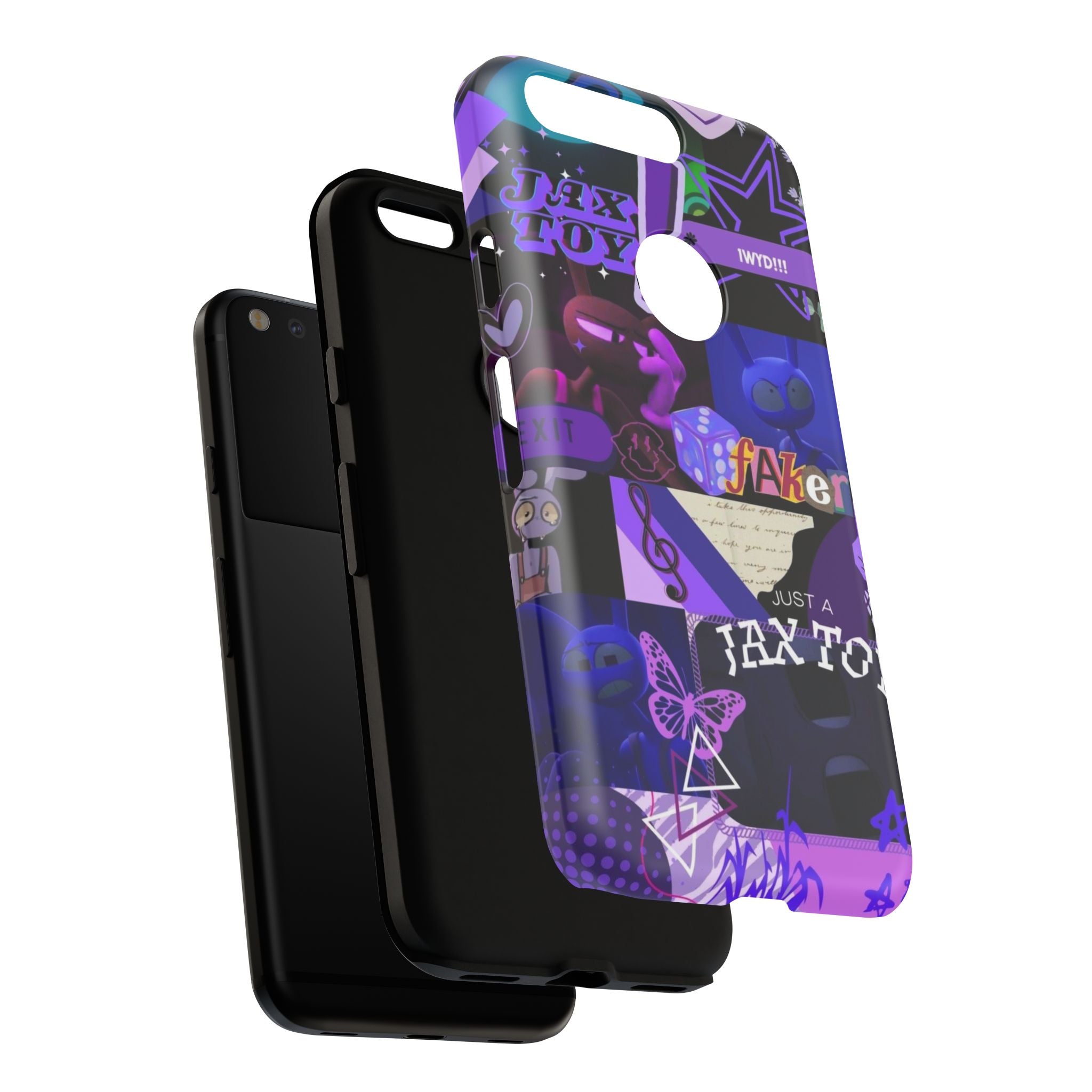 Jax The Amazing Digital Circus Purple Grunge Collage Phone Case | Tough Cases