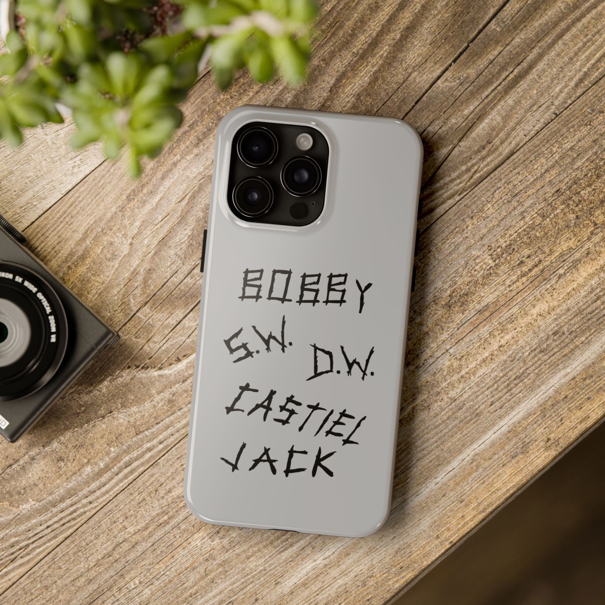 Supernatural Castiel Jack Sam Dean Winchester Handwritten Names Phone Case | Bobby S.W. D.W. Castiel Jack