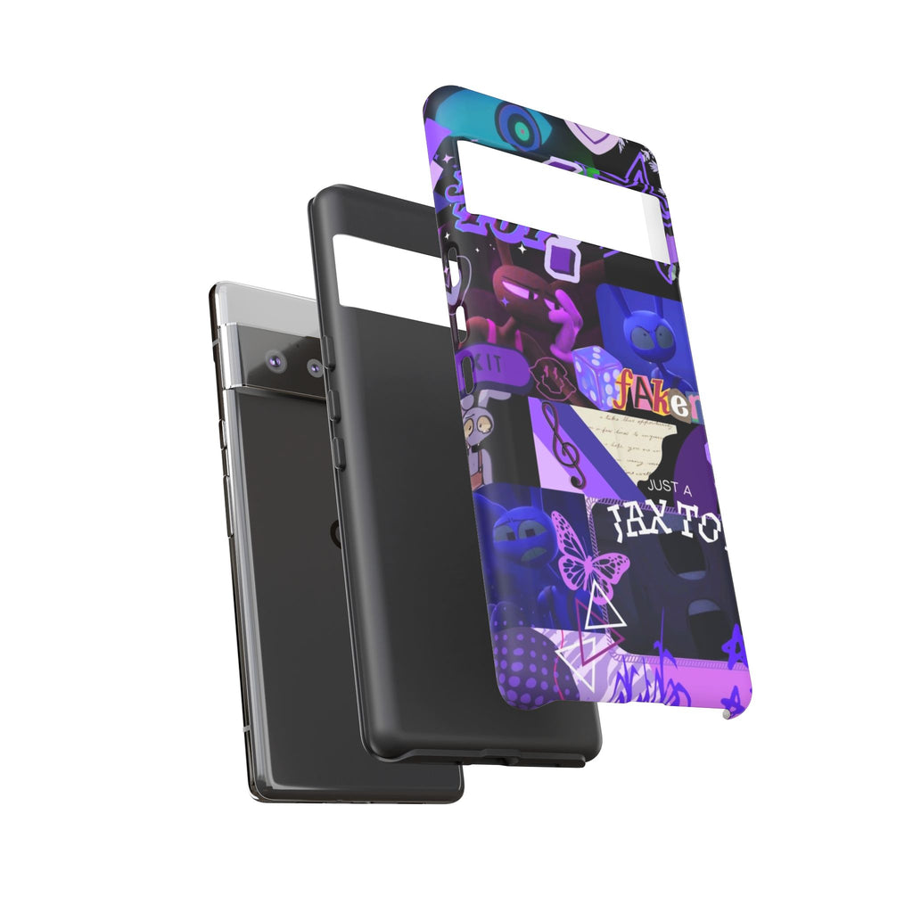 Jax The Amazing Digital Circus Purple Grunge Collage Phone Case | Tough Cases