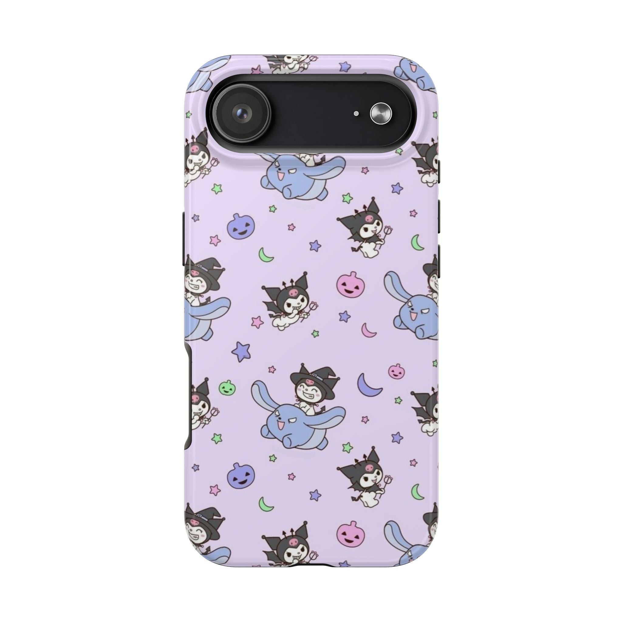 Kuromi Sanrio Kawaii Cat Witch Pattern phone case | Tough Phone Cases