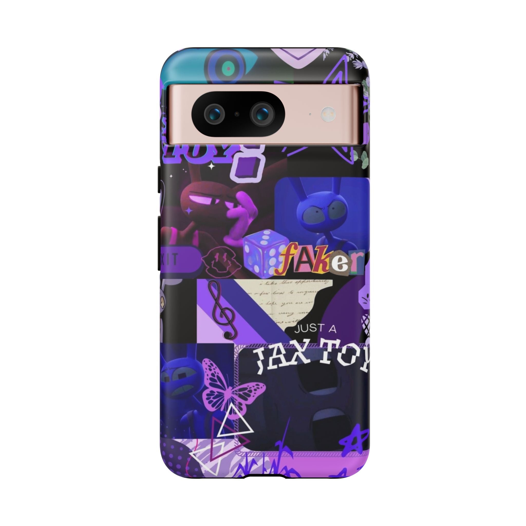 Jax The Amazing Digital Circus Purple Grunge Collage Phone Case | Tough Cases