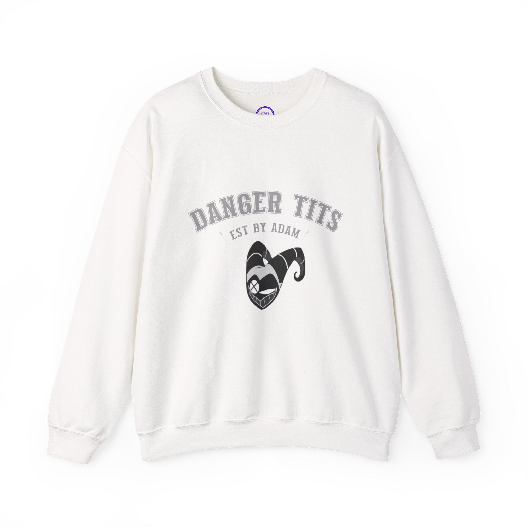 Hazbin Hotel LUTE varsity lettering with jester mask Sweatshirt | musician lute humor
