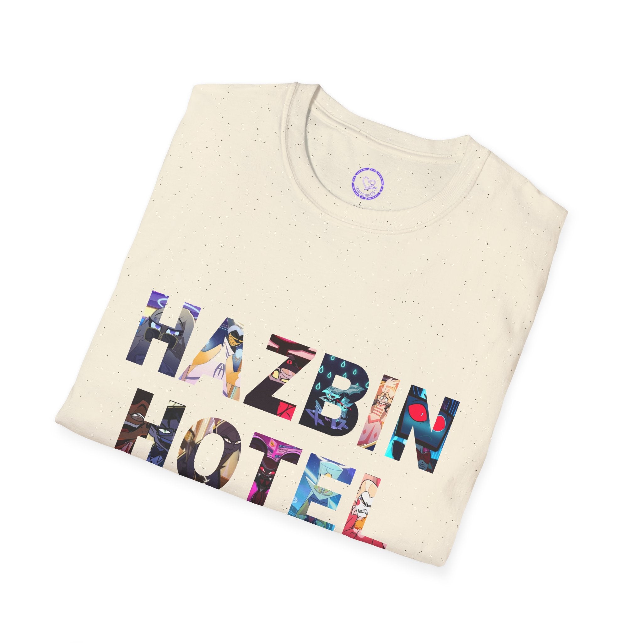 Hazbin Hotel modern text collage T-Shirt | Animated anime merch series typography tee