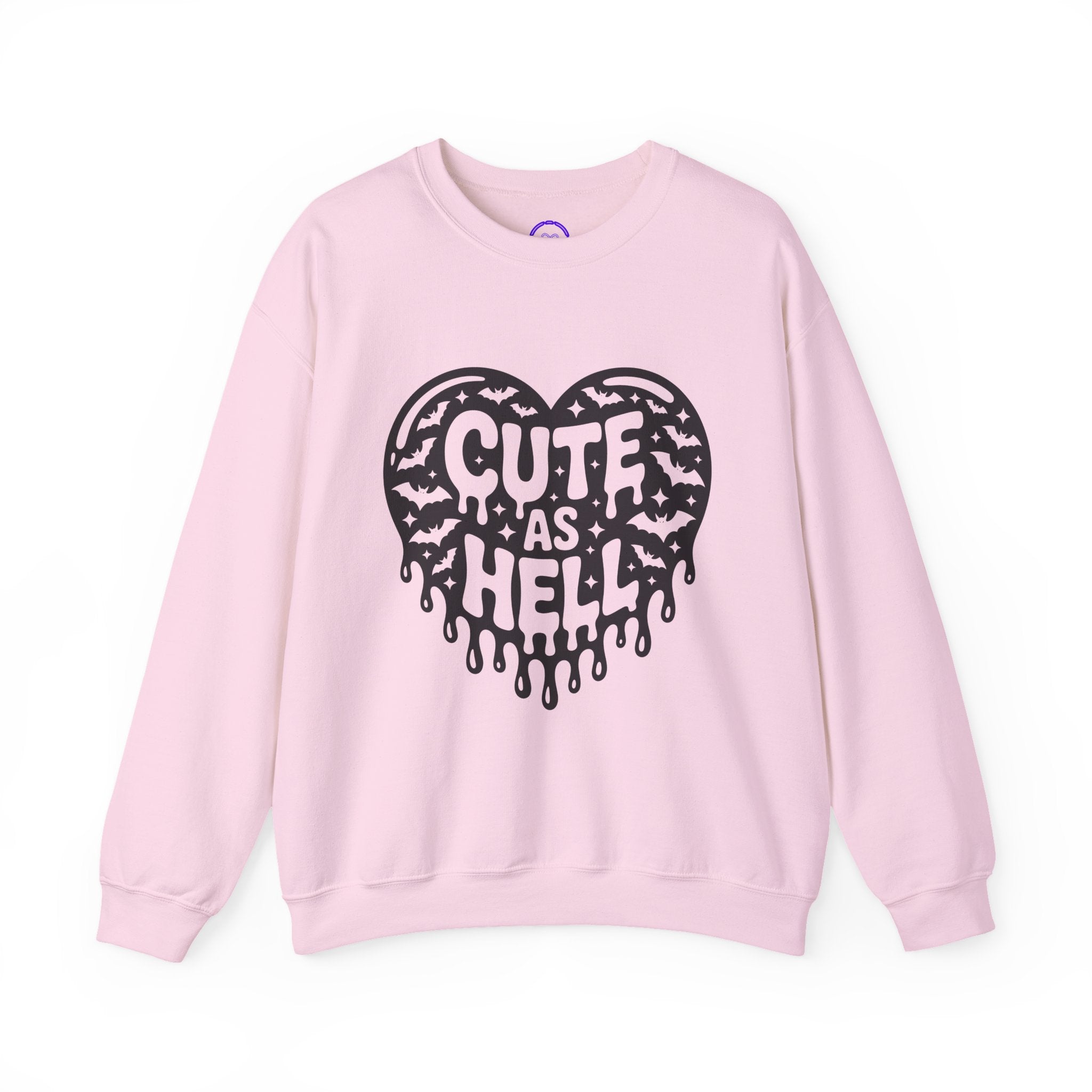 Cute As Hell heart graphic Sweatshirt | gothic drip typography