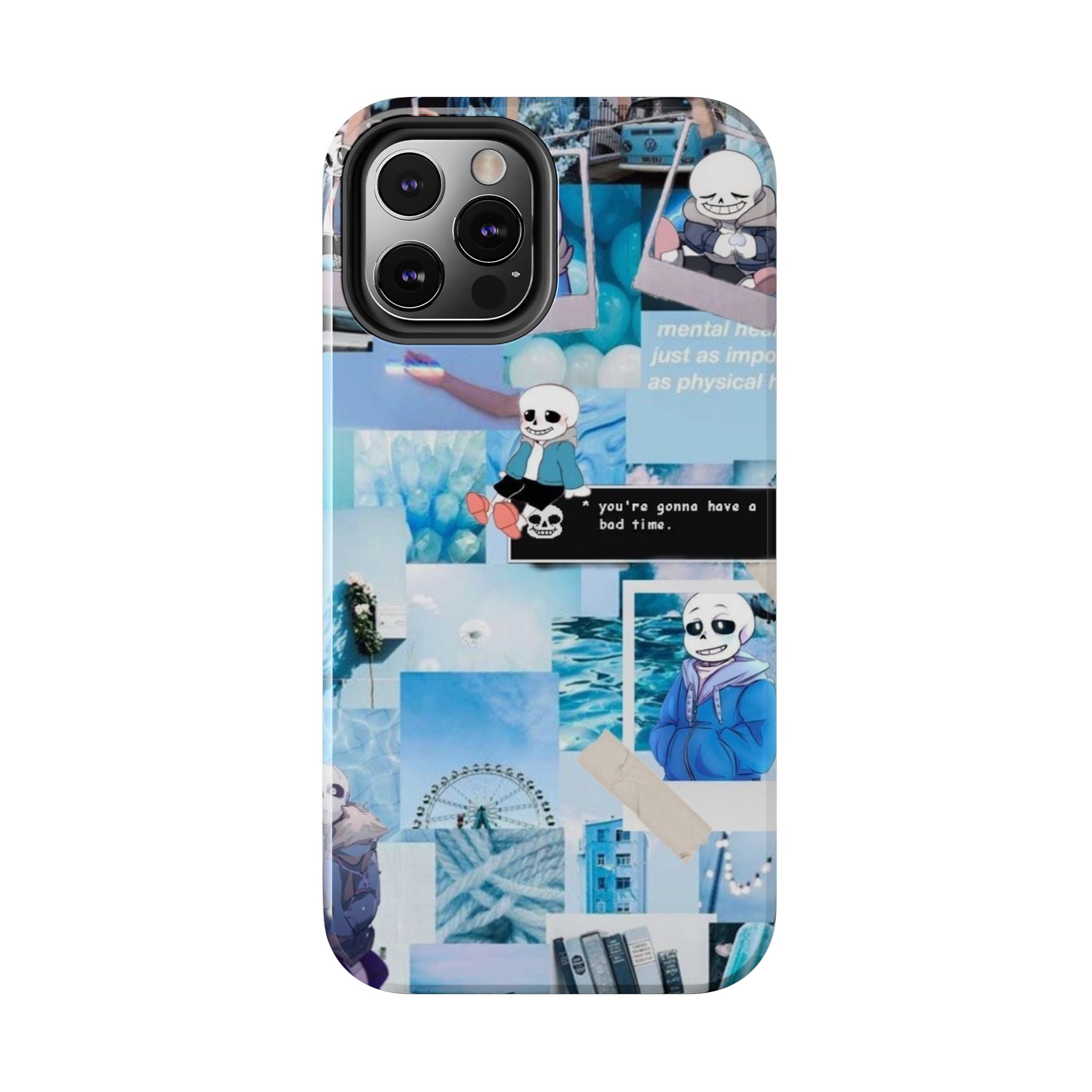 Undertale Sans Character Collage Tough Phone Case | Blue Aesthetic, Undertale-inspired