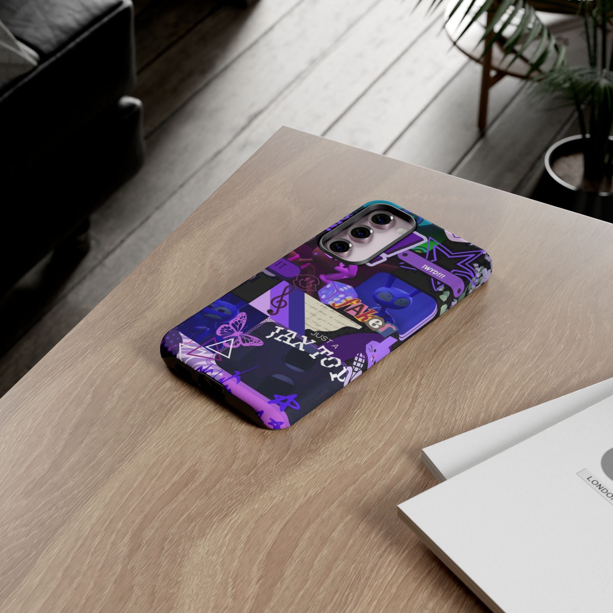 Jax The Amazing Digital Circus Purple Grunge Collage Phone Case | Tough Cases