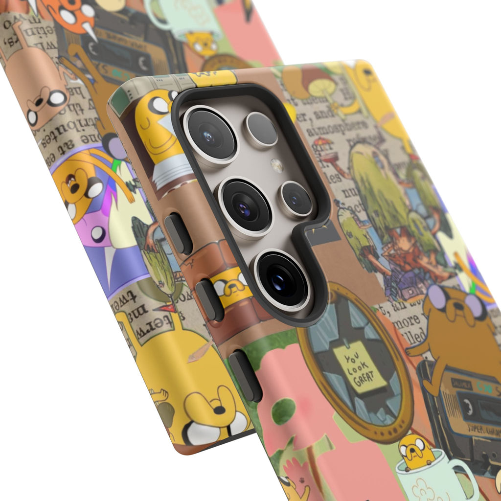 Adventure Time Jake the Dog Cartoon Collage Phone Case | Adventure Dog Character Pattern