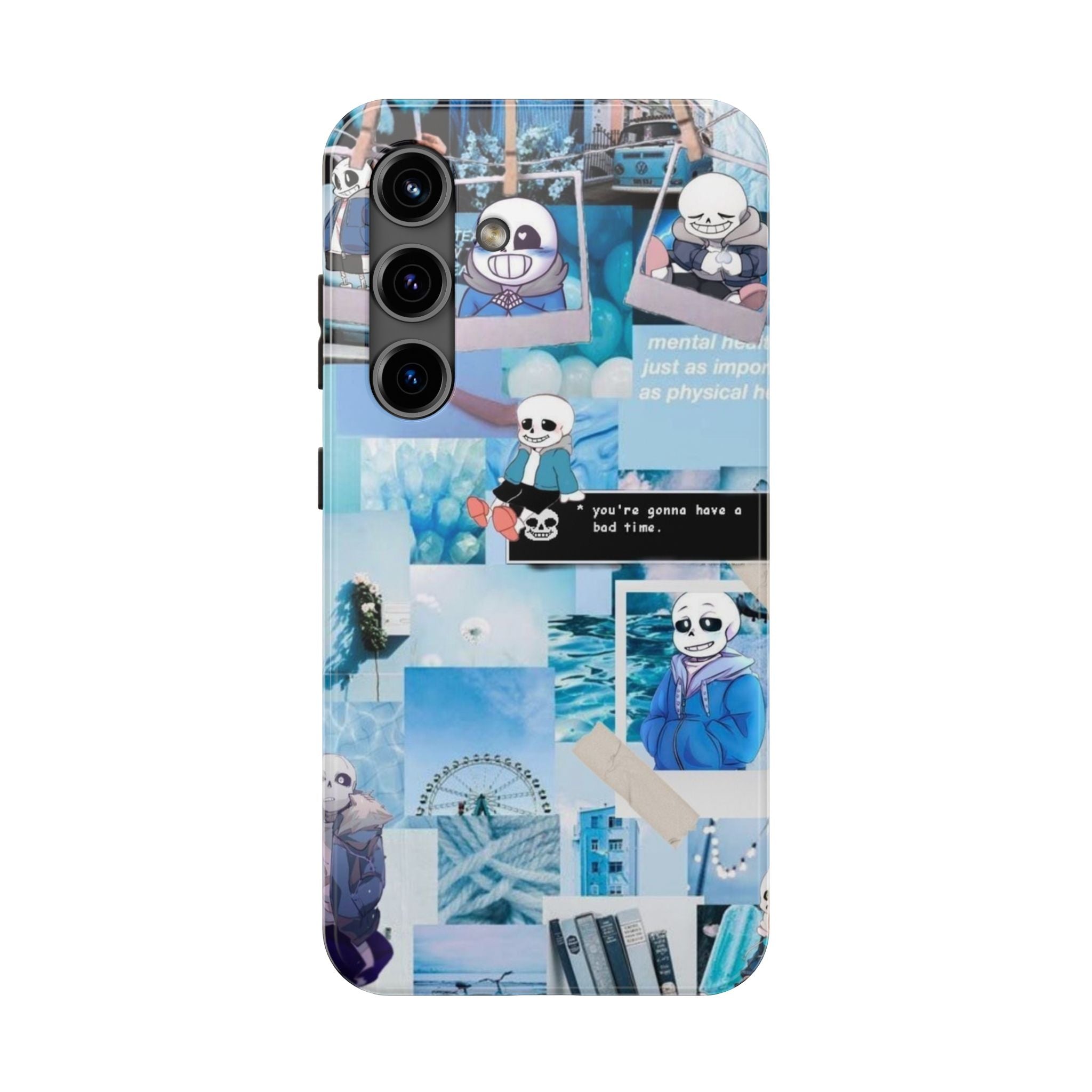 Undertale Sans Character Collage Tough Phone Case | Blue Aesthetic, Undertale-inspired