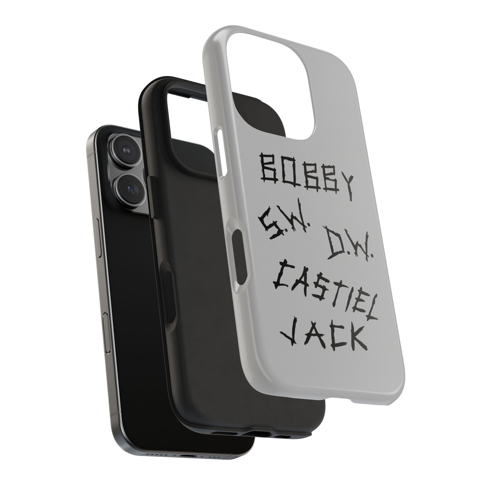 Supernatural Castiel Jack Sam Dean Winchester Handwritten Names Phone Case | Bobby S.W. D.W. Castiel Jack