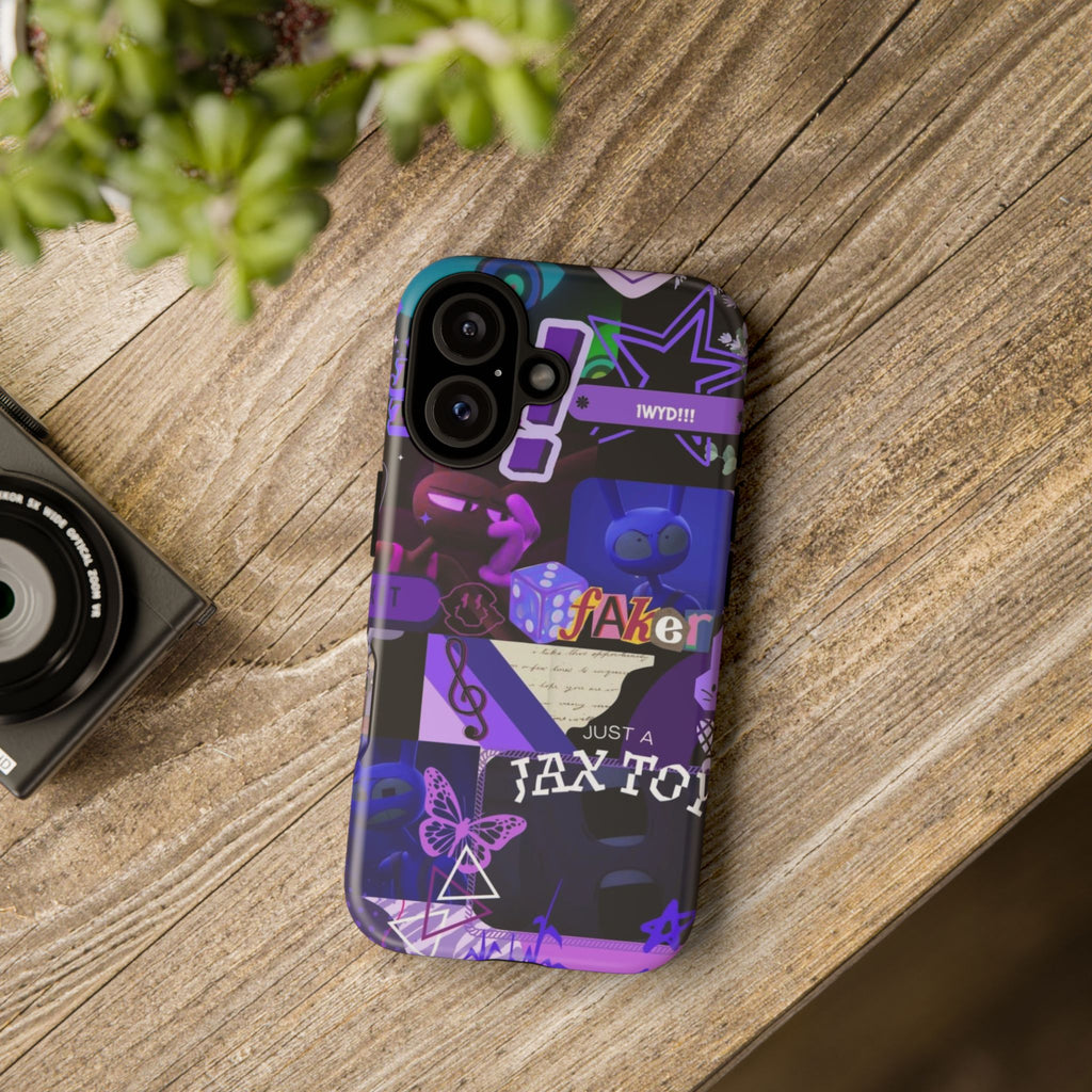 Jax The Amazing Digital Circus Purple Grunge Collage Phone Case | Tough Cases