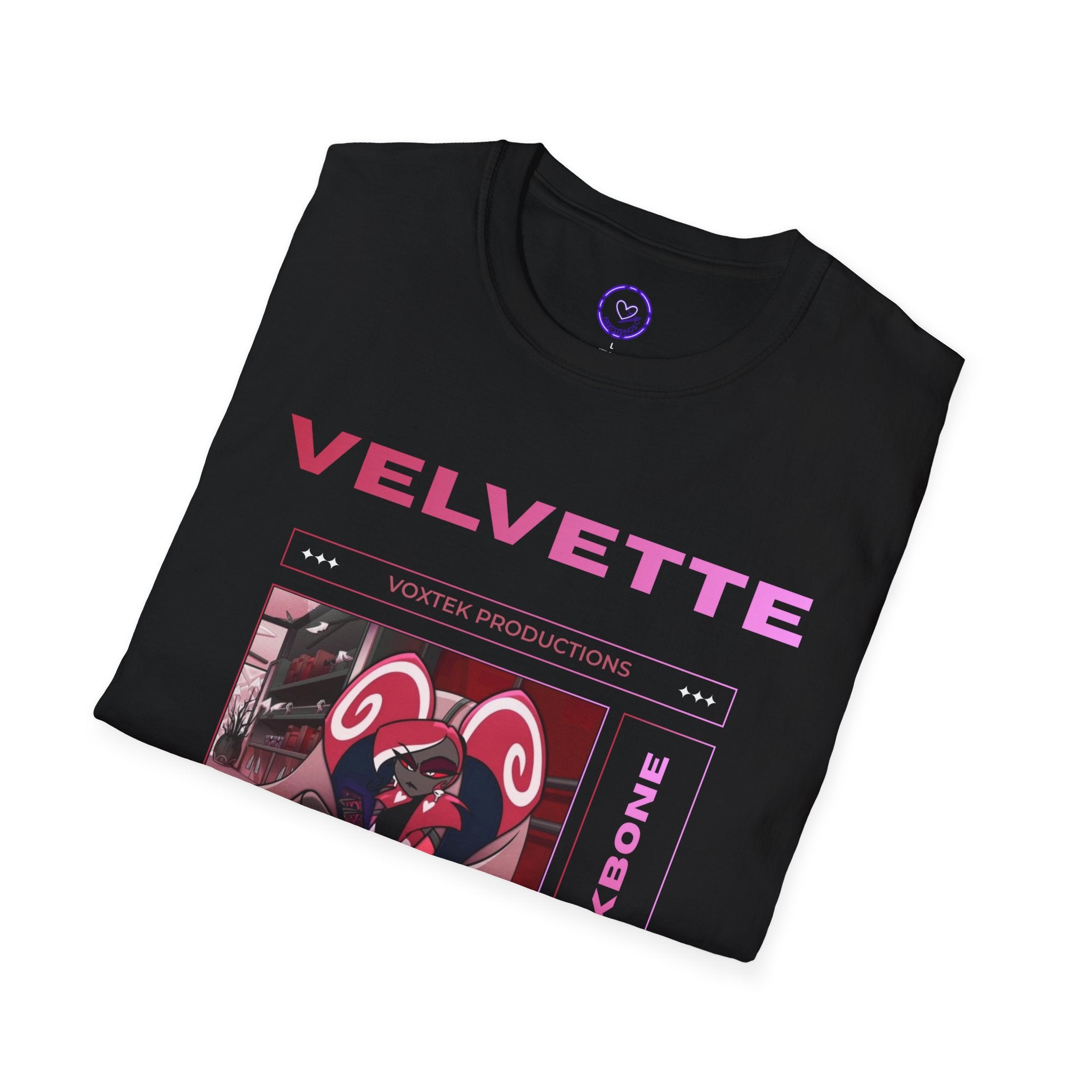 Hazbin Hotel Velvette The Vees Backbone Respectless Unisex Softstyle T-Shirt