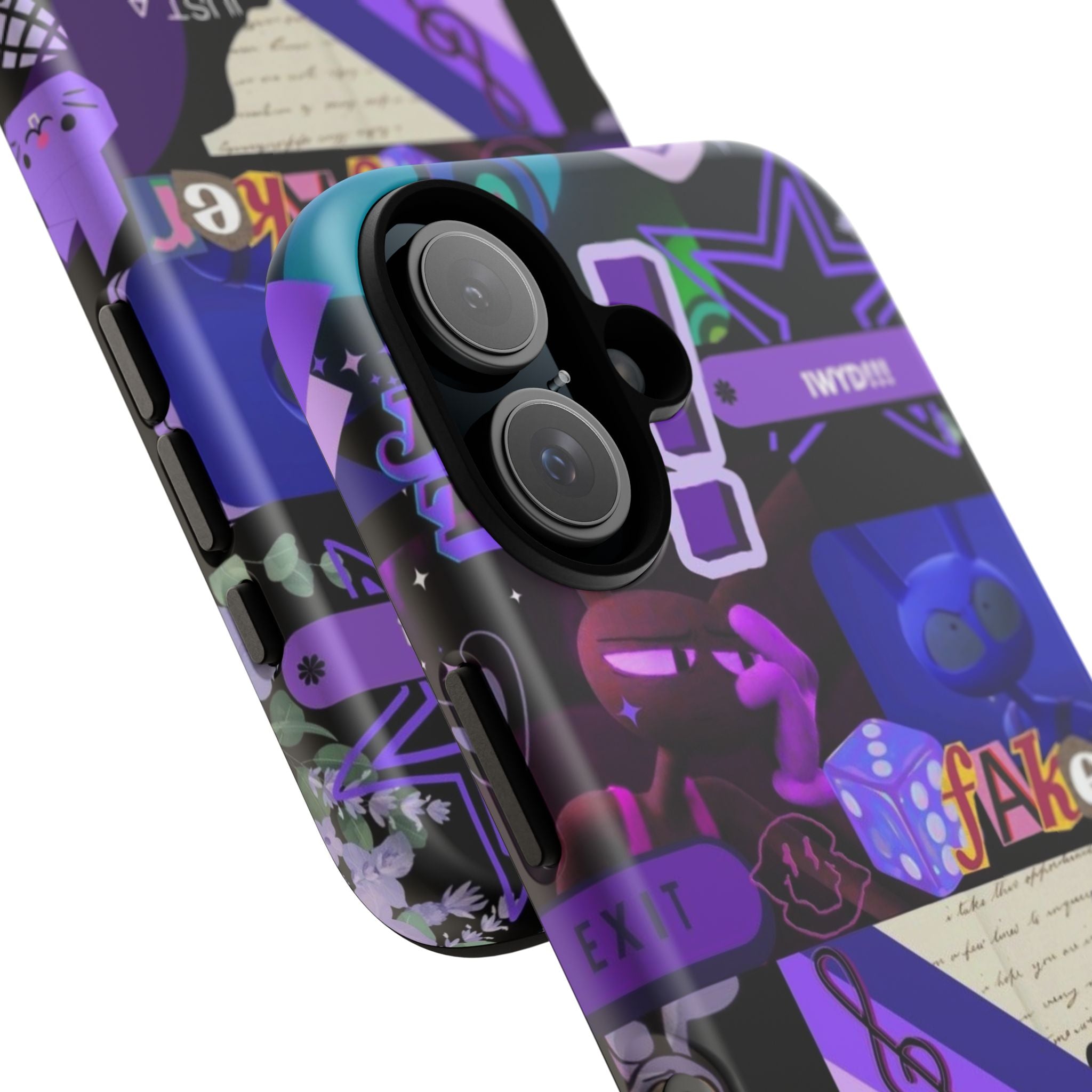 Jax The Amazing Digital Circus Purple Grunge Collage Phone Case | Tough Cases