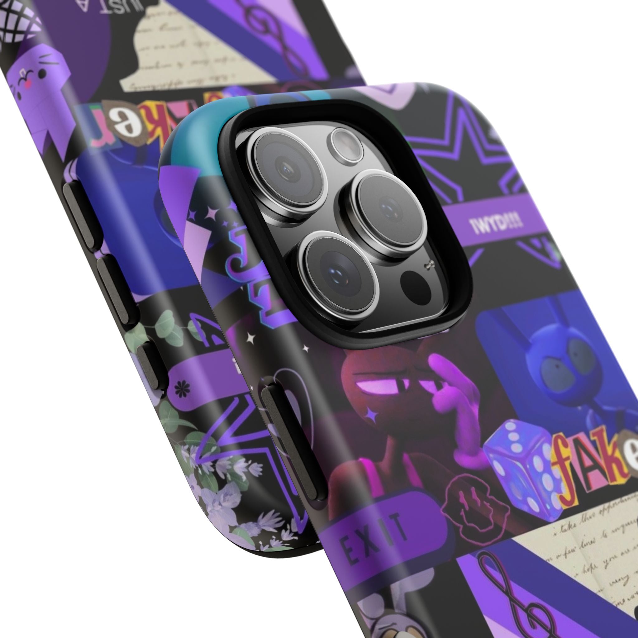 Jax The Amazing Digital Circus Purple Grunge Collage Phone Case | Tough Cases