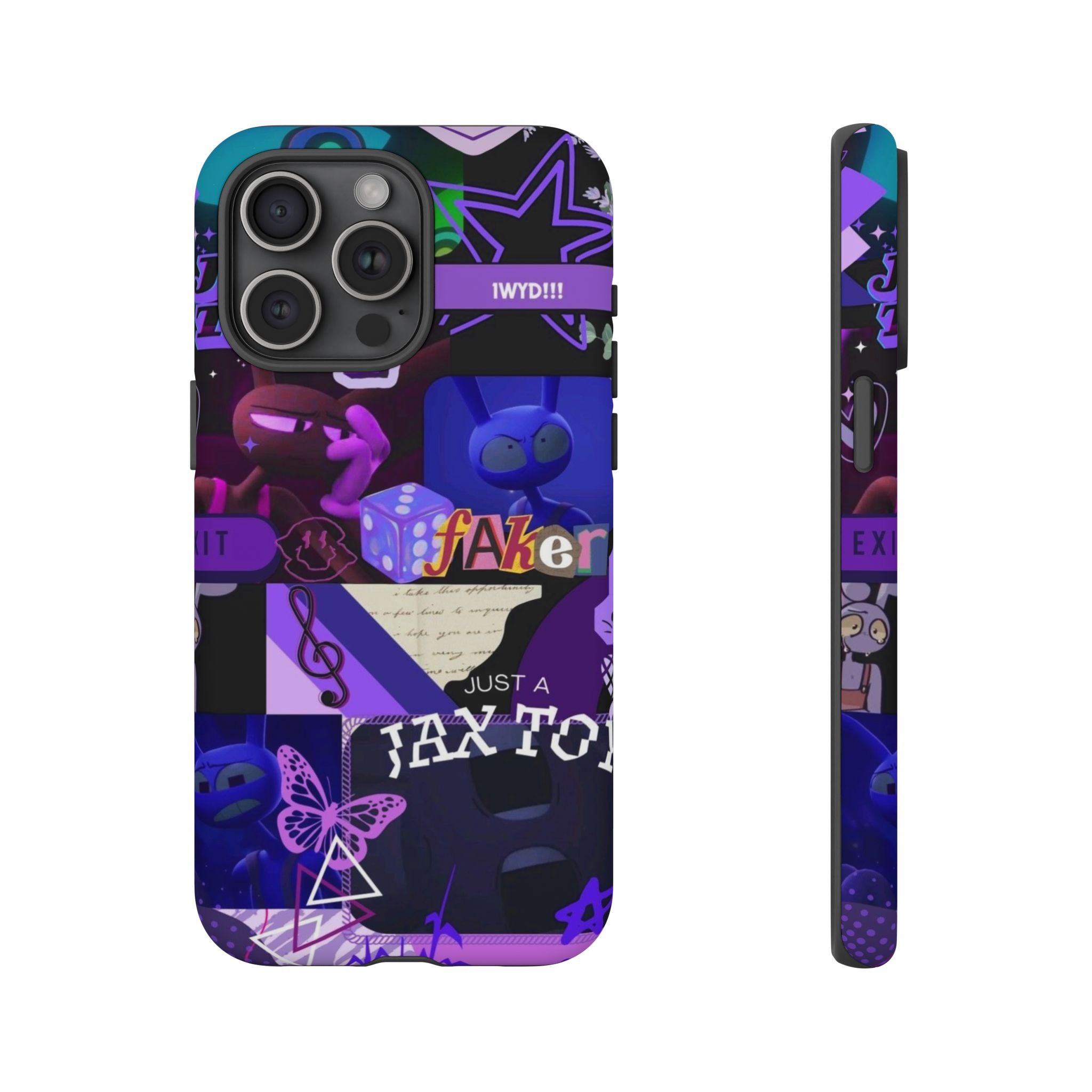 Jax The Amazing Digital Circus Purple Grunge Collage Phone Case | Tough Cases