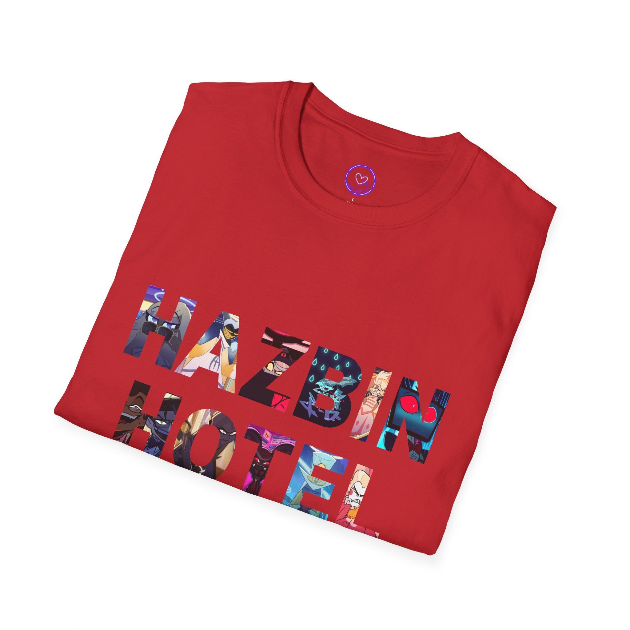 Hazbin Hotel modern text collage T-Shirt | Animated anime merch series typography tee