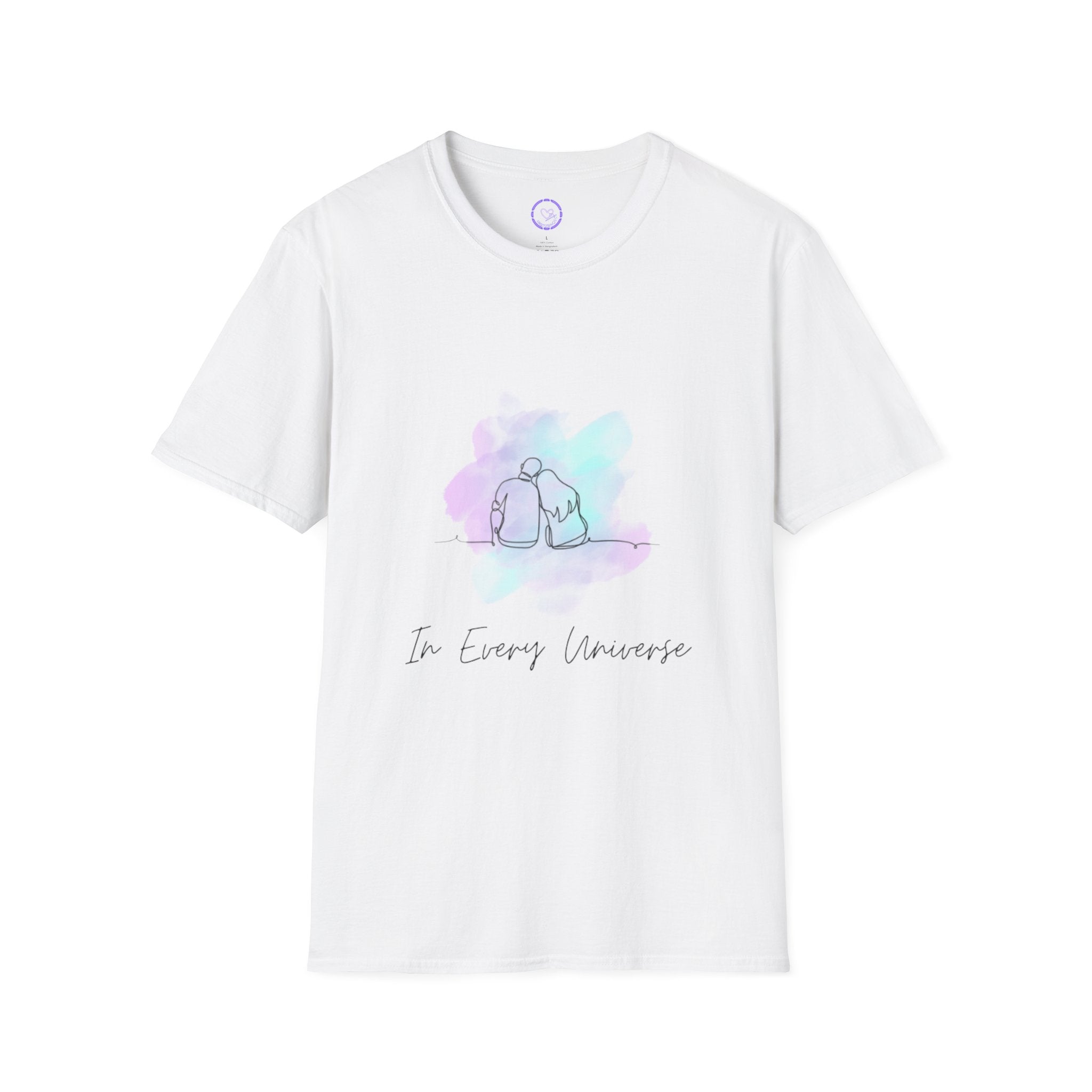Aesthetic Soulmate Married In Every Universe Couple Illustration T-Shirt | Pastel Watercolor Silhouette