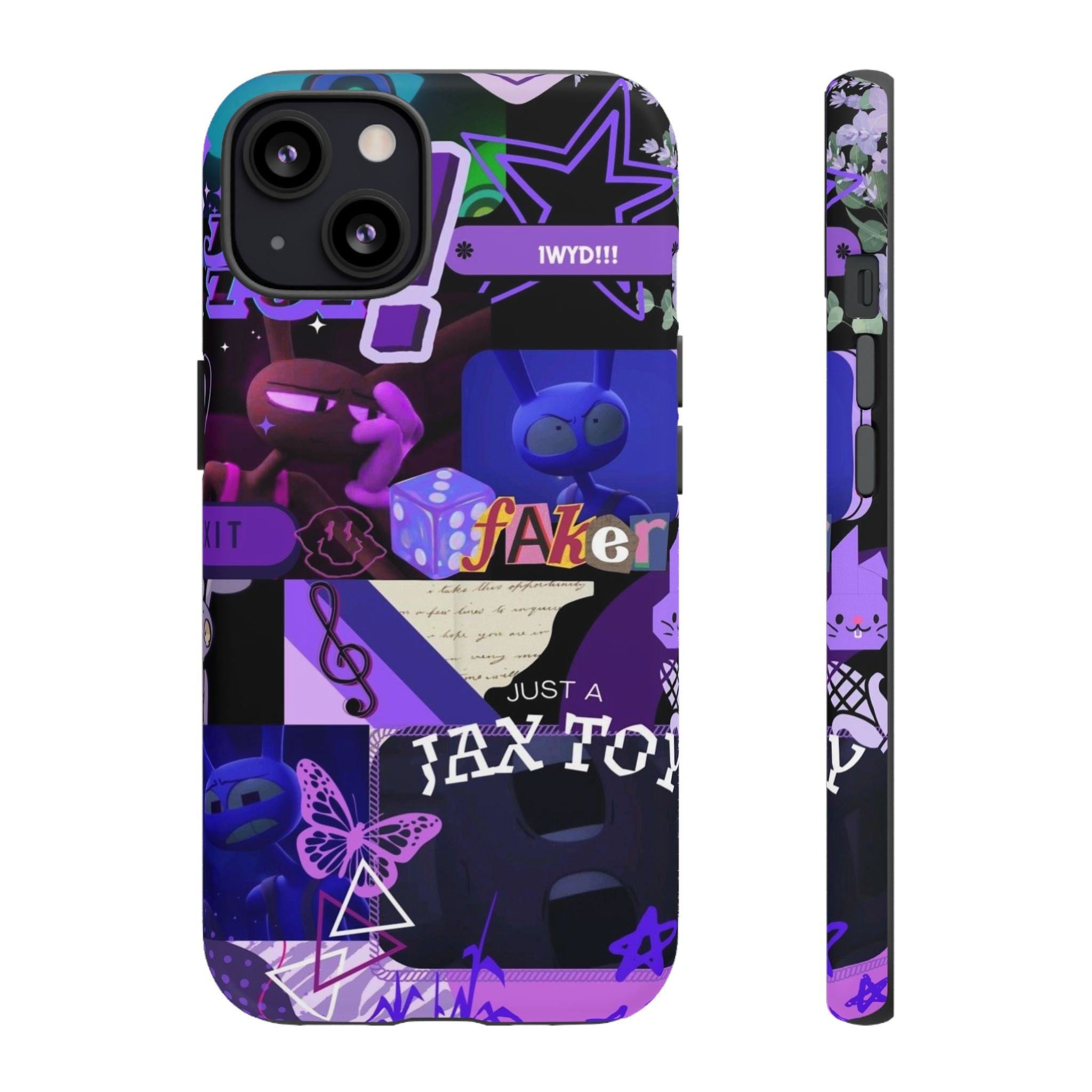 Jax The Amazing Digital Circus Purple Grunge Collage Phone Case | Tough Cases