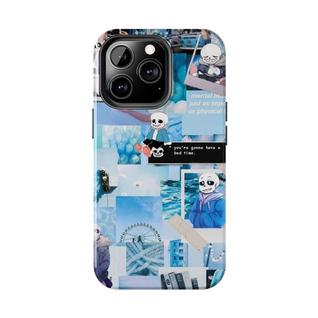 Undertale Sans Character Collage Tough Phone Case | Blue Aesthetic, Undertale-inspired