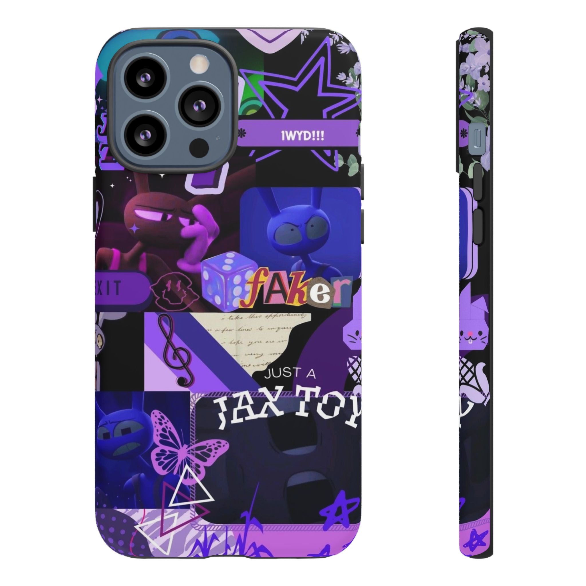 Jax The Amazing Digital Circus Purple Grunge Collage Phone Case | Tough Cases