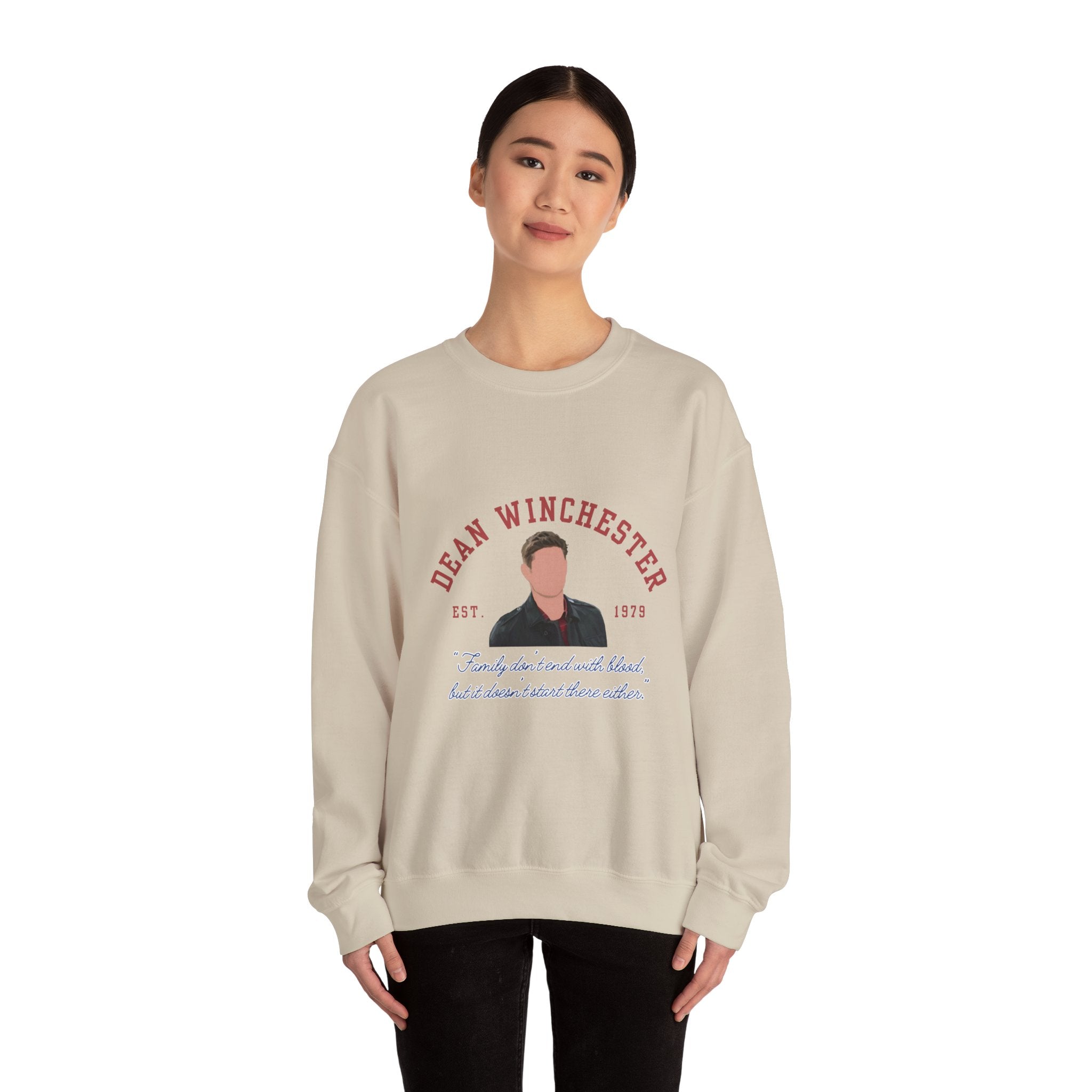 Dean Winchester Supernatural sweatshirt | Faceless Winchester portrait, est. 1979