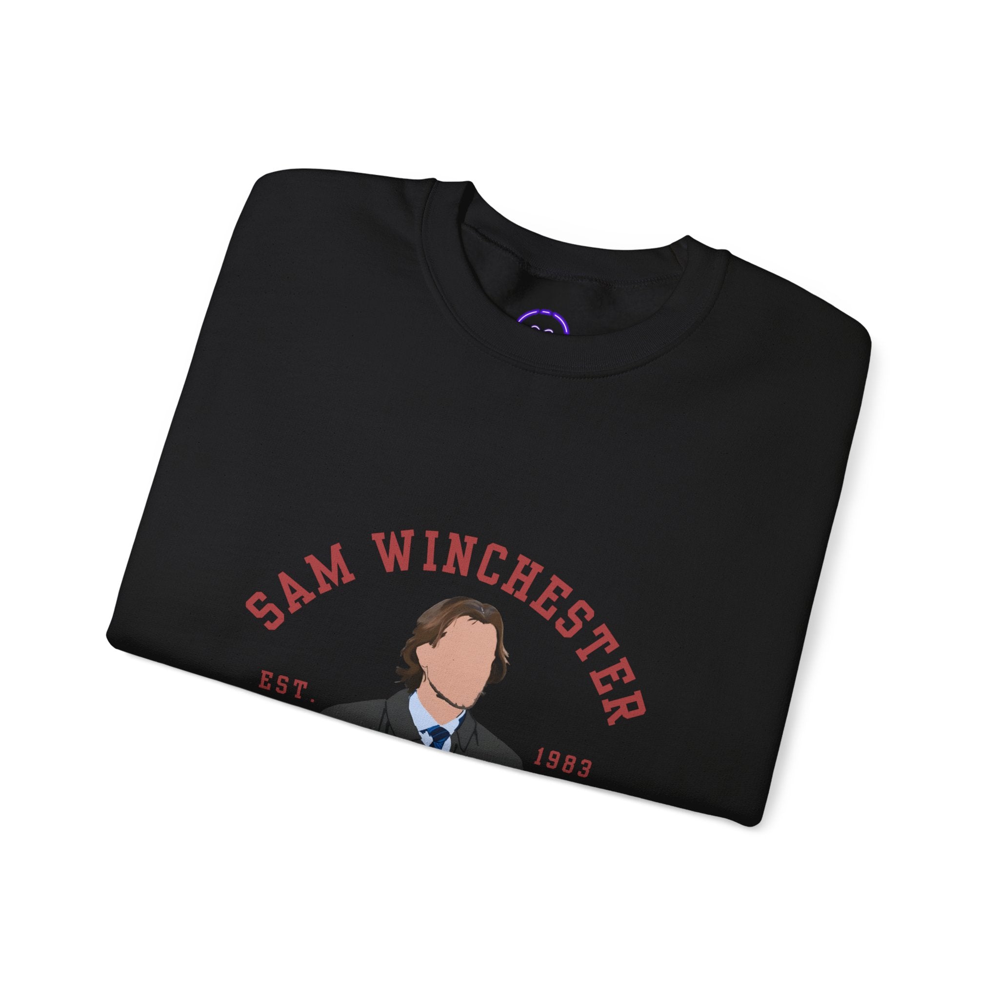 Sam Winchester Supernatural Illustration Crewneck Sweatshirt | TV Character Portrait