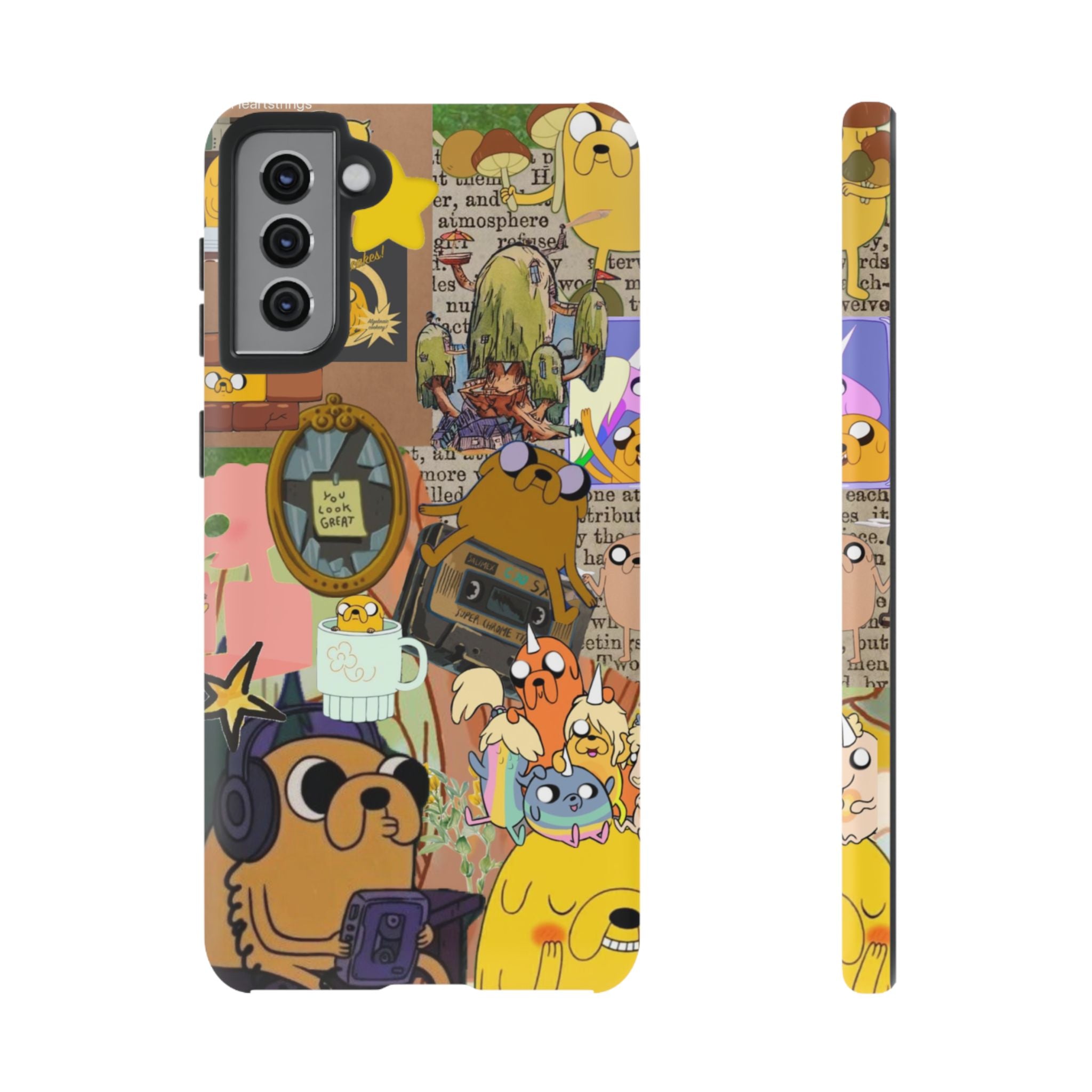 Adventure Time Jake the Dog Cartoon Collage Phone Case | Adventure Dog Character Pattern