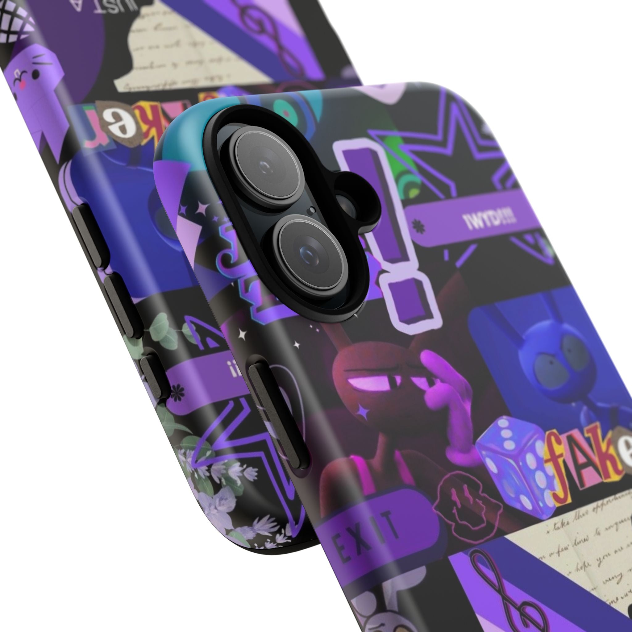 Jax The Amazing Digital Circus Purple Grunge Collage Phone Case | Tough Cases