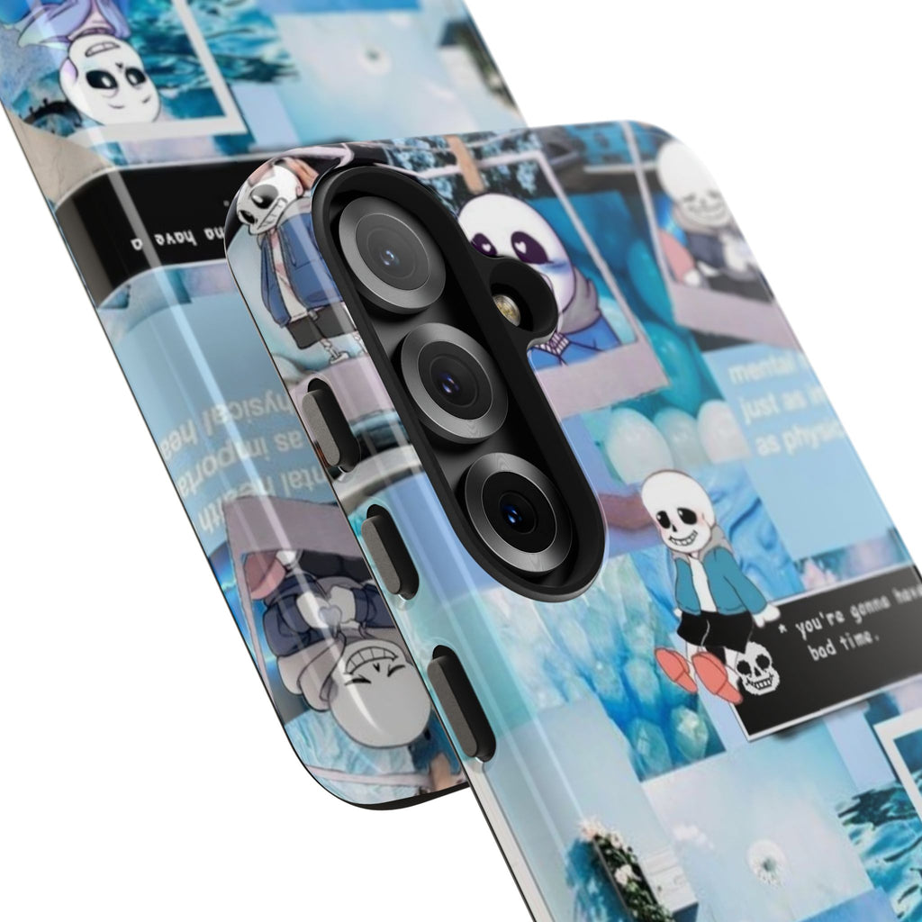 Undertale Sans Character Collage Tough Phone Case | Blue Aesthetic, Undertale-inspired
