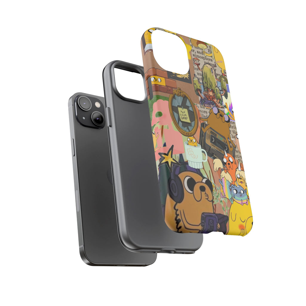 Adventure Time Jake the Dog Cartoon Collage Phone Case | Adventure Dog Character Pattern