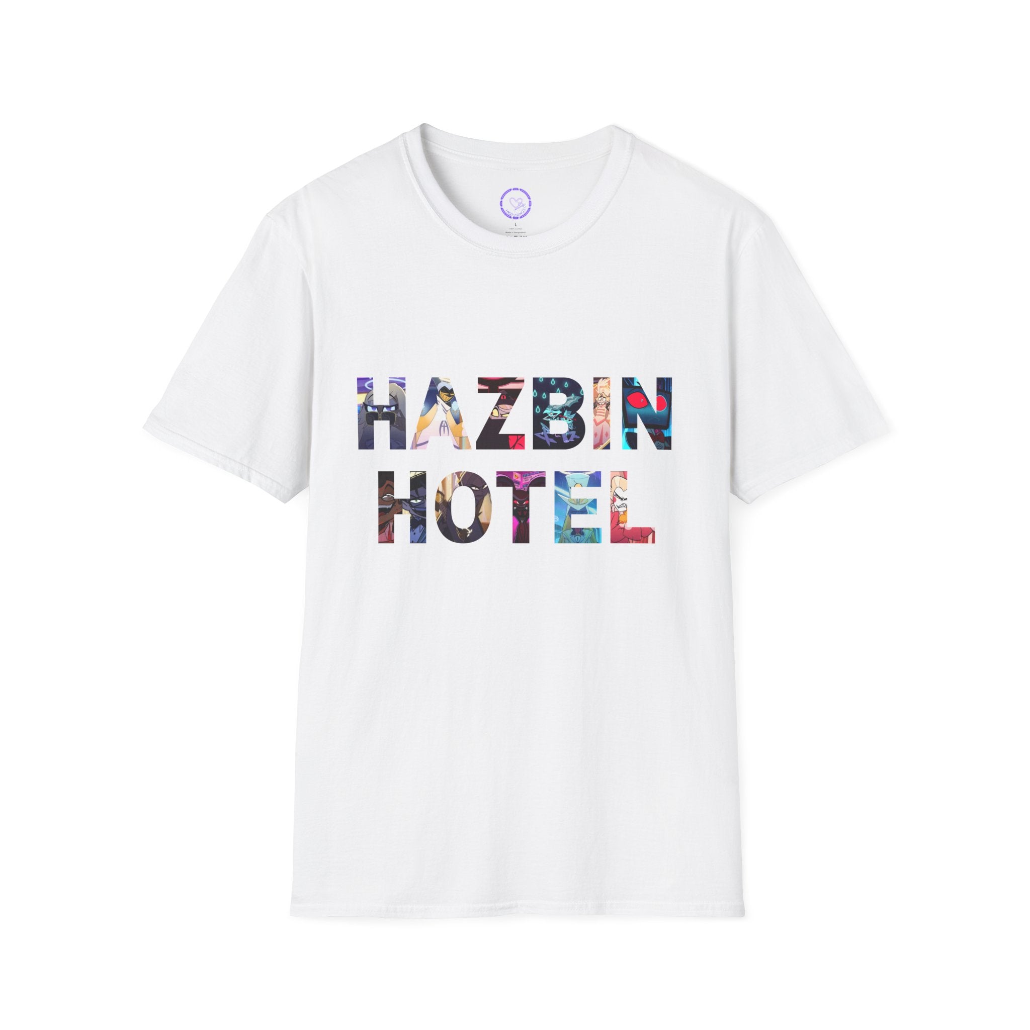 Hazbin Hotel modern text collage T-Shirt | Animated anime merch series typography tee