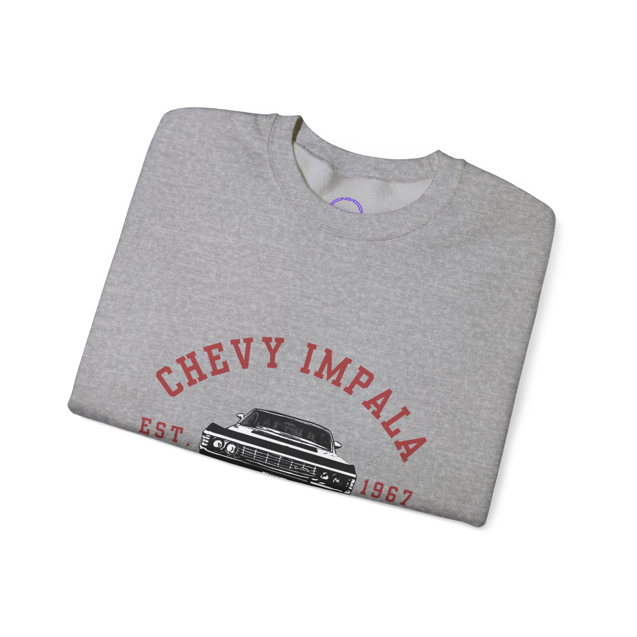 Supernatural Chevy Impala Varsity 1967 Crewneck Sweatshirt | Classic Car Vintage Style