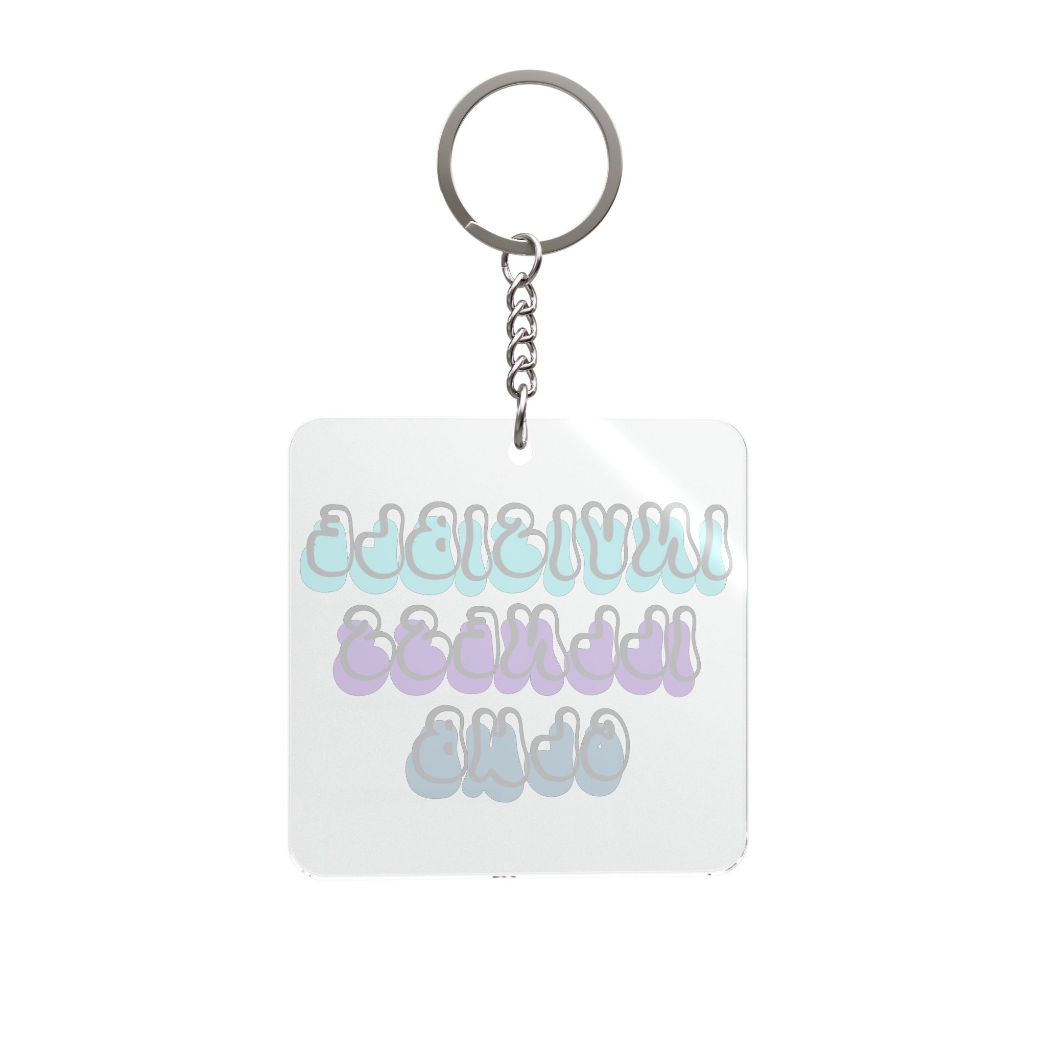 Invisible Illness Club Square Keychain | Mental Health Awareness