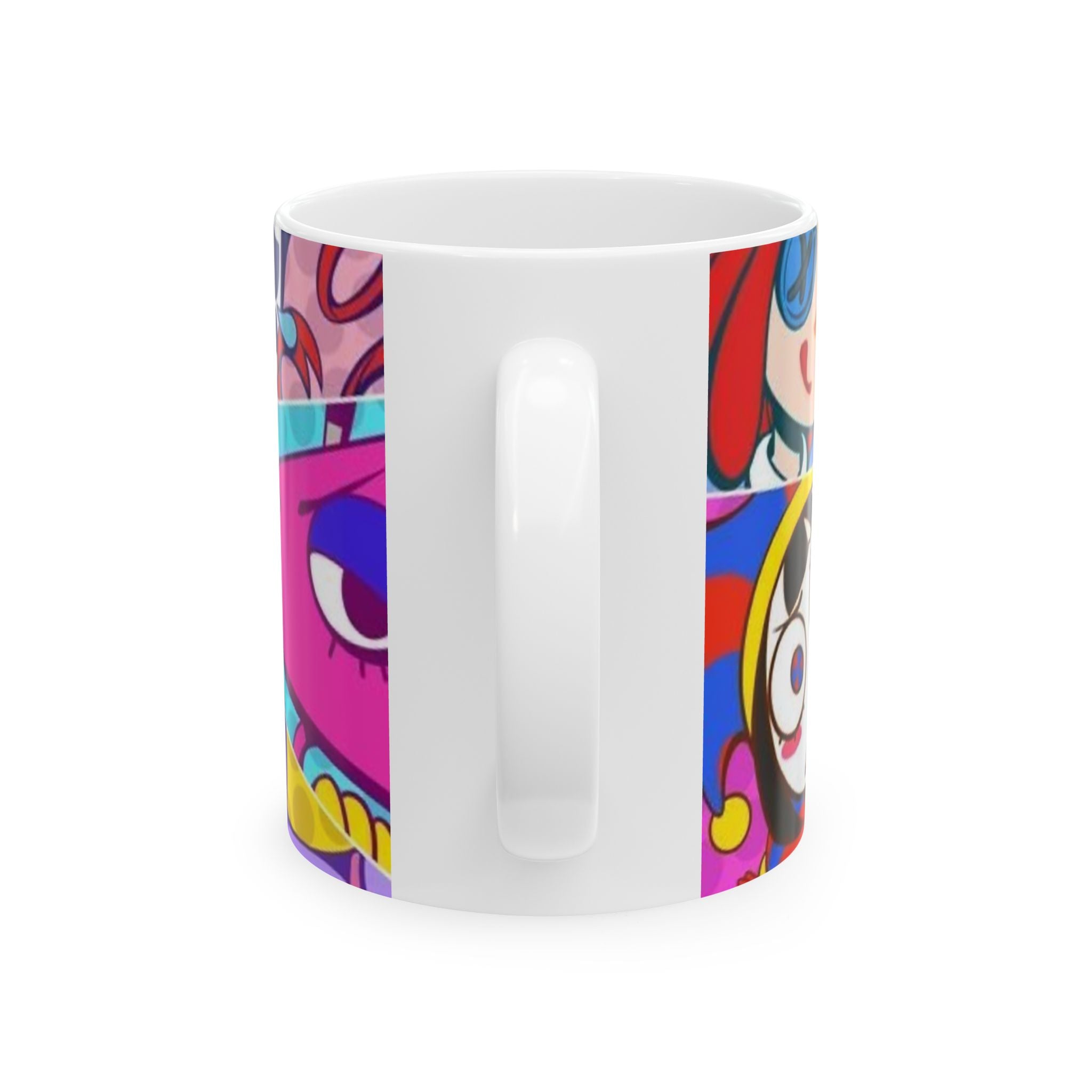 The Amazing Digital Circus Mug Colorful Cartoon Faces Mug | Collage Character Art Ceramic Mug