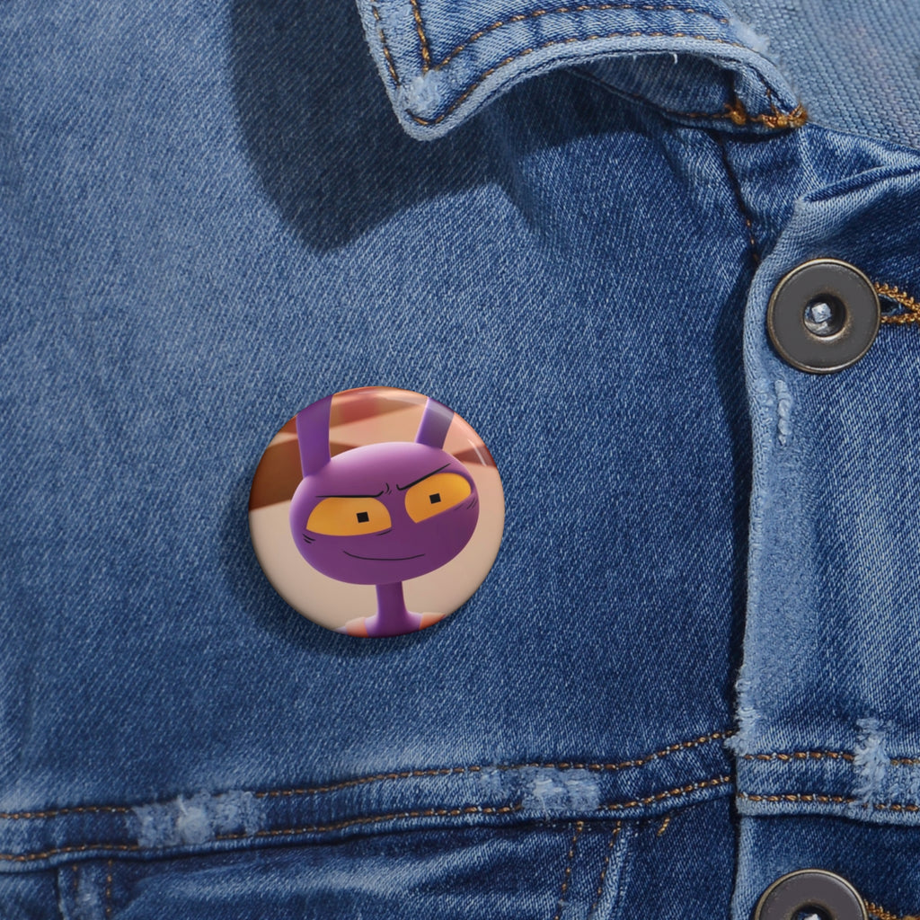 The Amazing Digital Circus Jax Purple Alien Face Pin Button | Cute Cartoon Space Badge