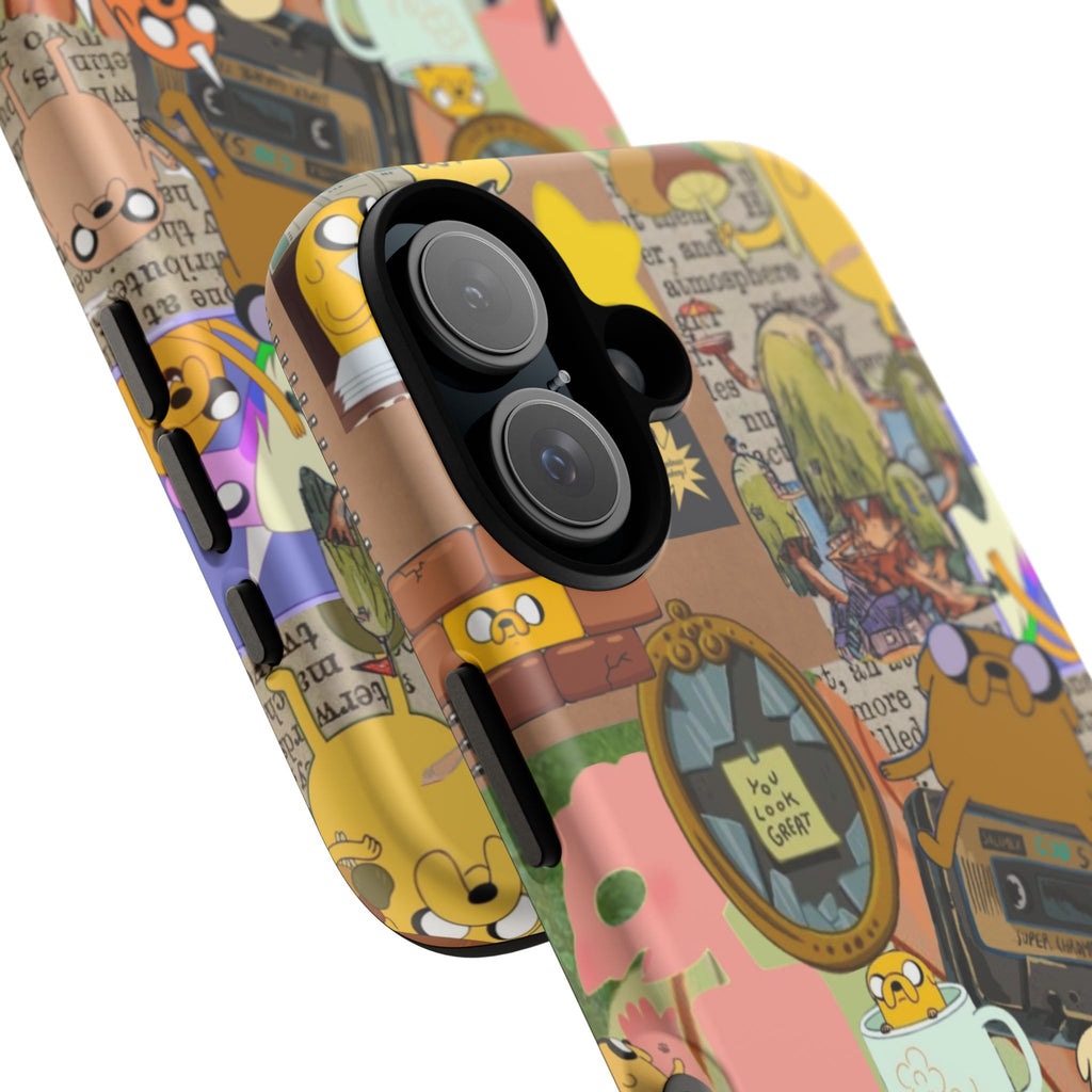 Adventure Time Jake the Dog Cartoon Collage Phone Case | Adventure Dog Character Pattern
