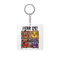 Five Nights at Freddys FNAF Fear Us Creepy Cartoon Monsters Square Keychain | Horror Cute Accessory